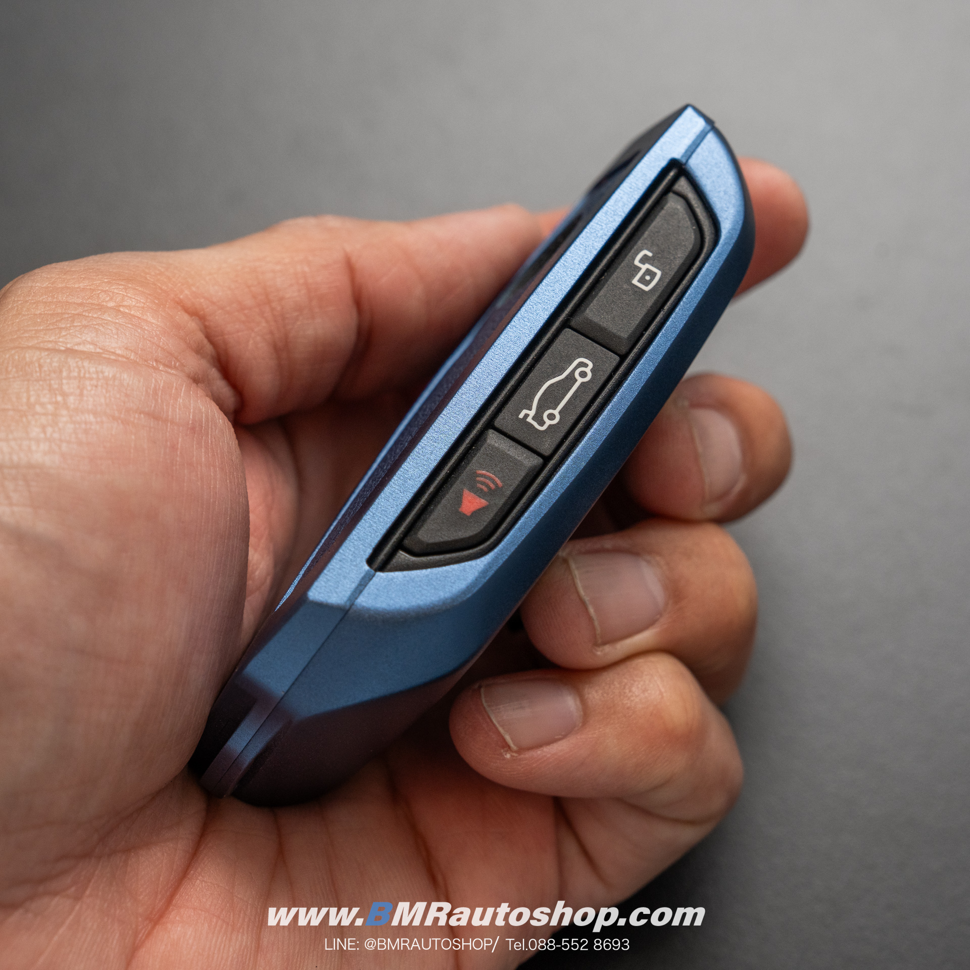 เคสกุญแจอลูมิเนียม+หนังแท้ สำหรับ BMW รุ่น AC227