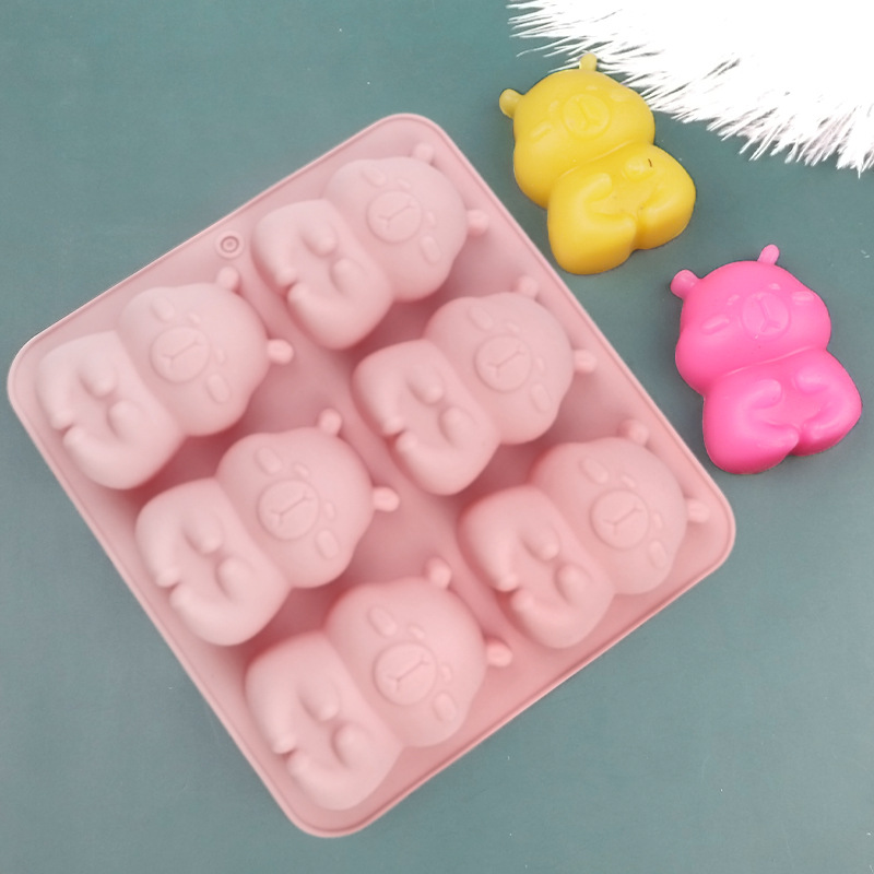 🧸 แม่พิมพ์ซิลิโคนลายคาปิบาร่า 6 ช่อง