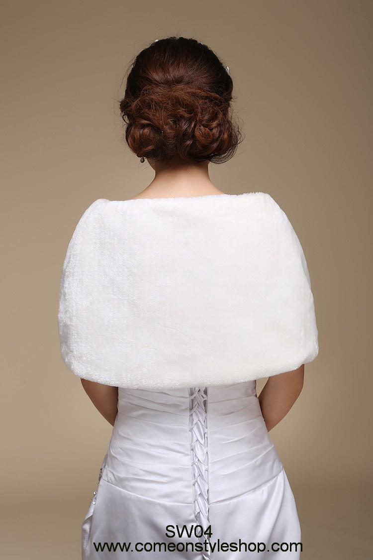 ผ้าคลุมไหล่ขนเฟอร์ สำหรับชุดแต่งงานหรือสวมคู่ชุดราตรี ชุดออกงาน การแสดง Bridal faux fur wedding 