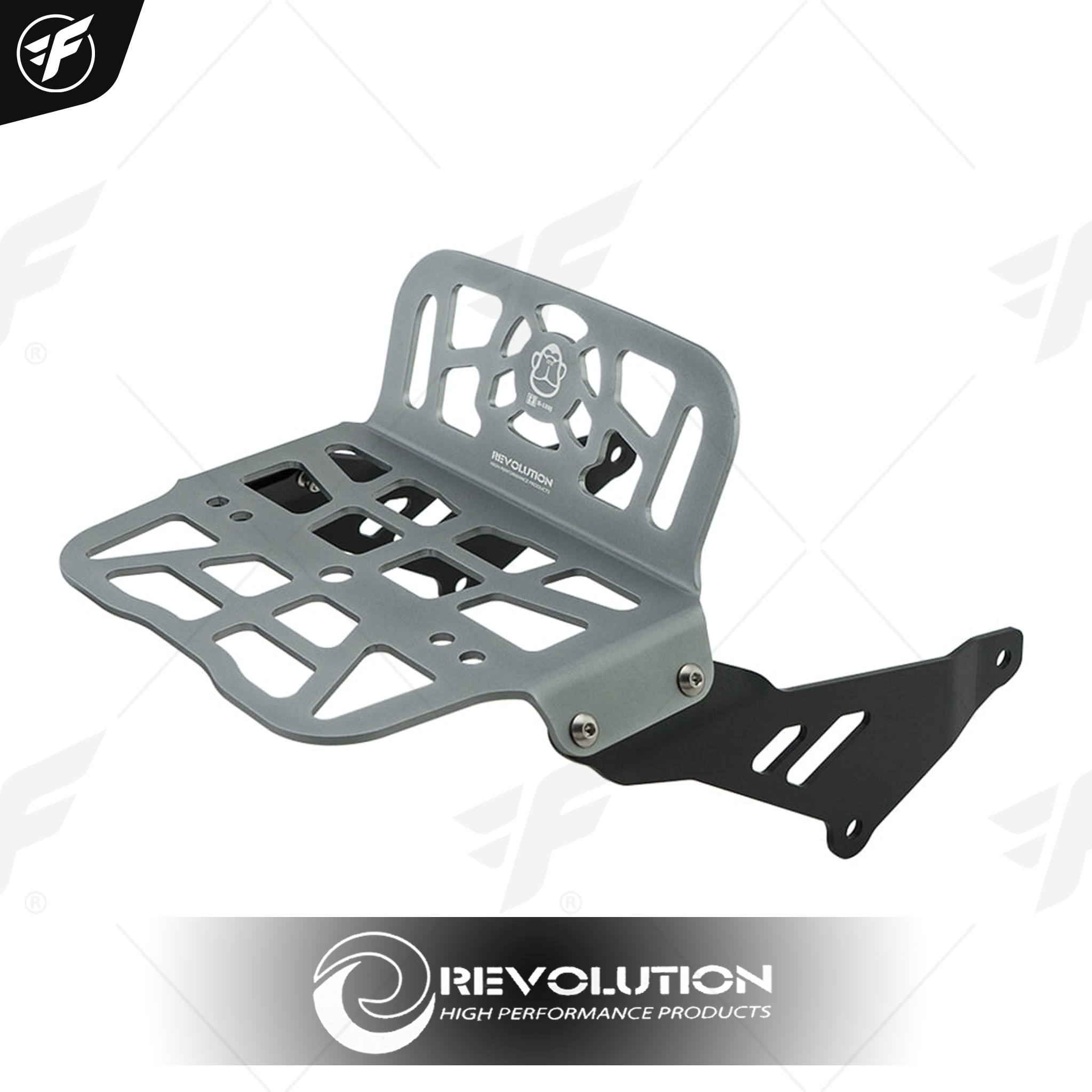 ตะแกรงบนไฟหน้า (อลูมิเนียมขาเหล็ก) REVOLUTION MONKEY-125 (4-5 เกียร์) เทา