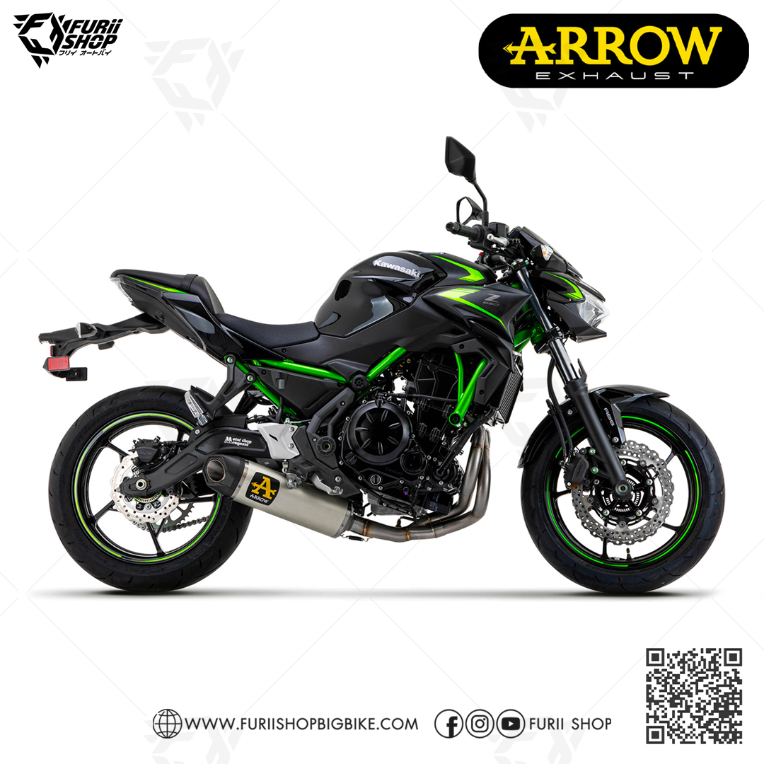 ท่อมอเตอร์ไซค์ Arrow New Shape Titanium-carbon : for Kawasaki Z650RS 2022