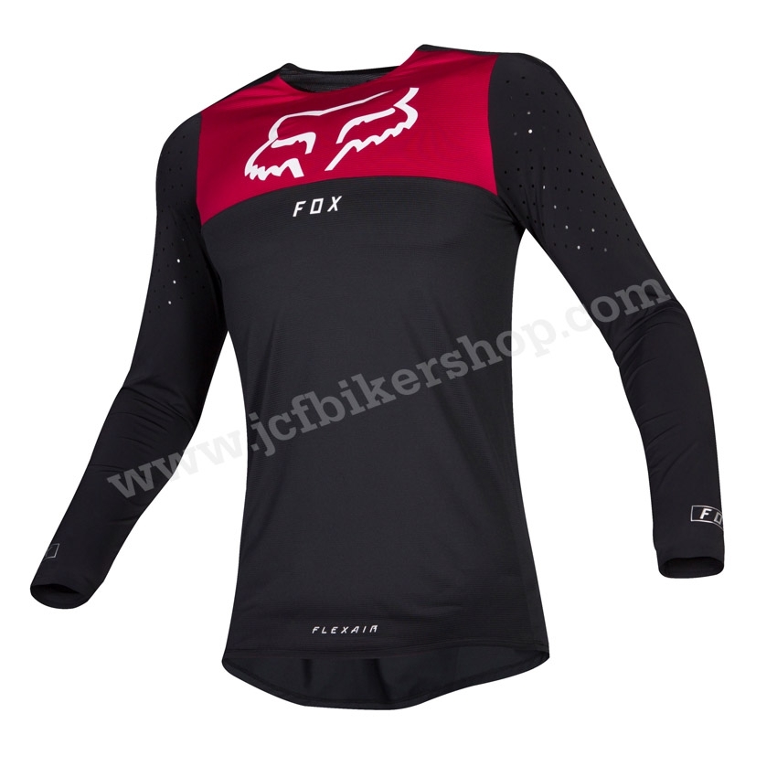 เสื้อวิบากแขนยาว Motocross-360 ดำ-แดง