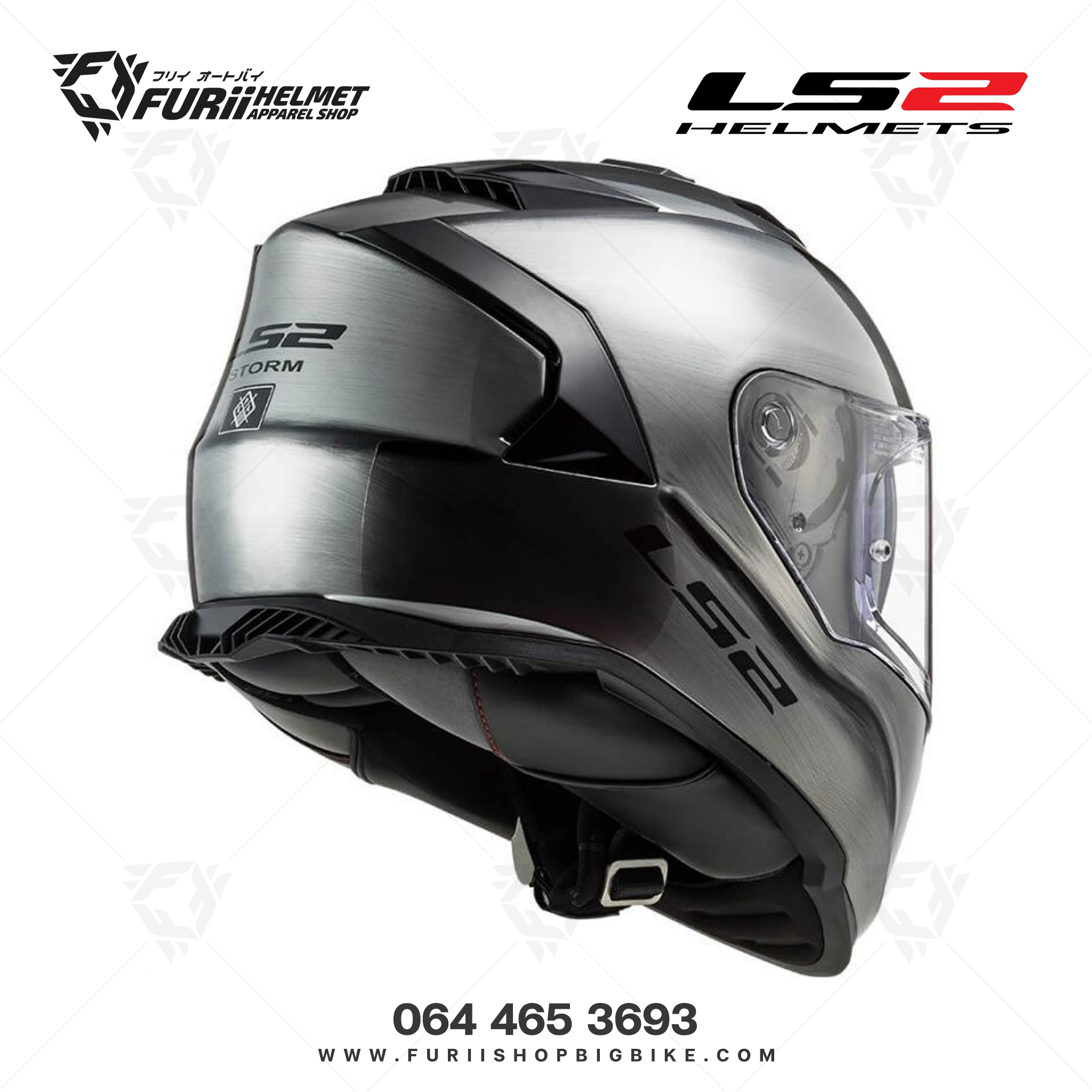 หมวกกันน็อค LS2 Helmet FF800 STROM : JEANS TITANIUM