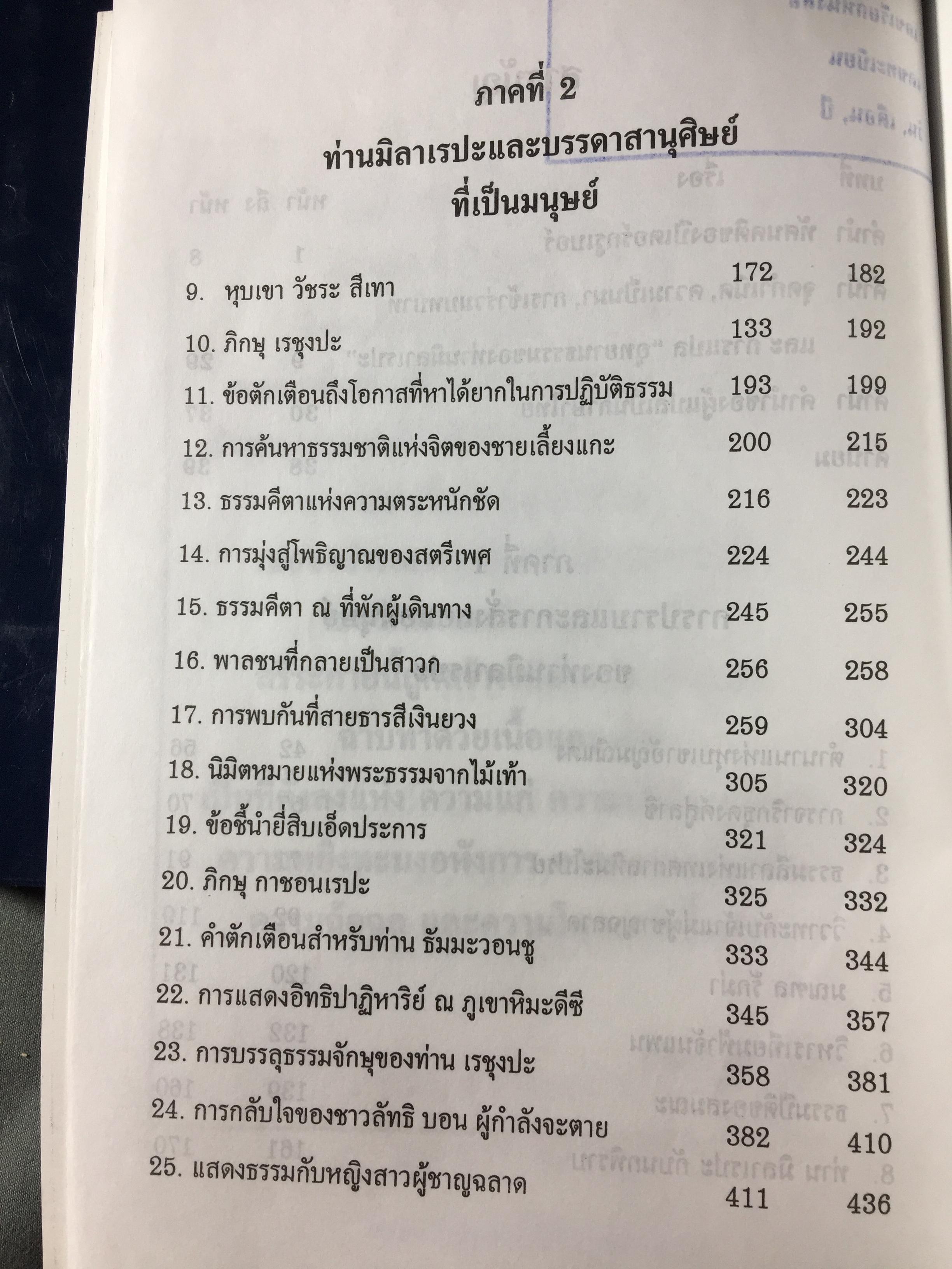 อุทยานธรรมของท่าน มิลาเรปะ (ฉบับสมบูรณ์ตามต้นฉบับ เล่มที่ 1/2) แปลและเรียบเรียงเป็นภาษาไทยโดย ชัยธวัช สาระคุณ จัดพิมพ์โดย บูรณะ ชวลิตธำรง 1,800 กรัม