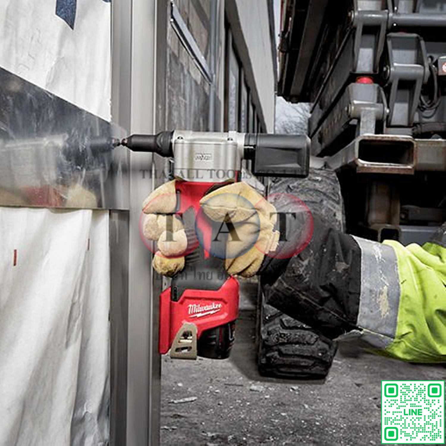 Milwaukee M12 BPRT-0C เครื่องยิงรีเวทไร้สาย 12V | แรงดึง 9,000N