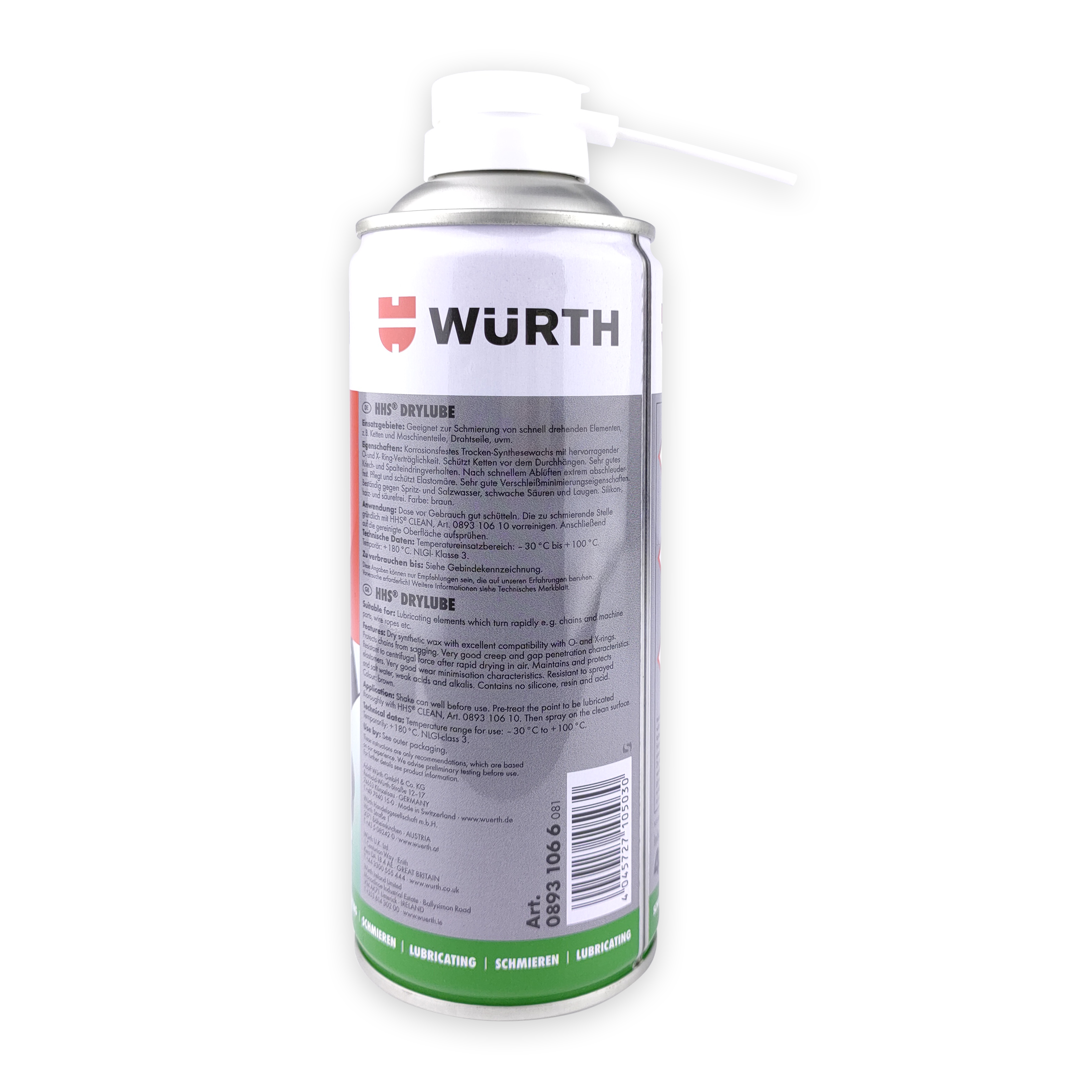 สเปรย์จารบีฉีดโซ่แบบแห้งฝุ่นไม่เกาะ ใช้หล่อลื่นโซ่WURTH HHS® DRYLUBEของแท้ราคาถูก(พร้อมส่งทันใจ2วันถึง)
