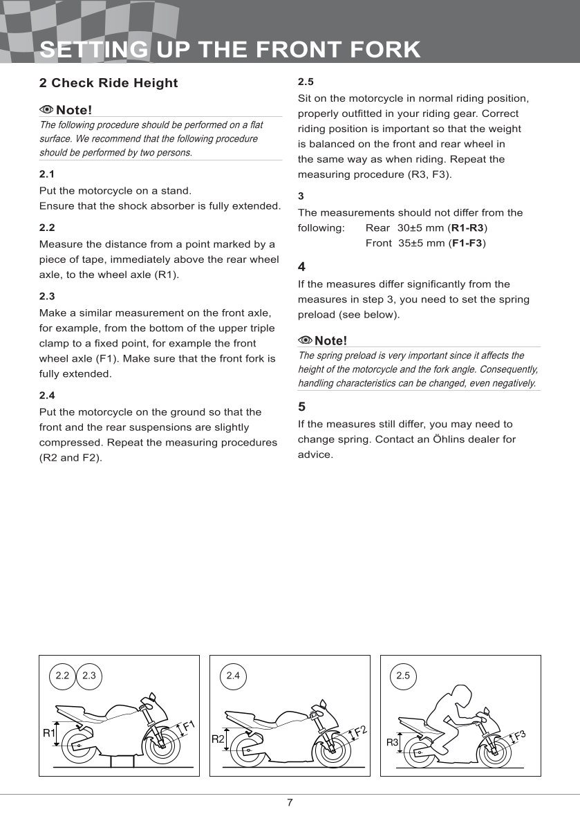 โช้คหน้า OHLINS FGR252 FOR Yamaha YZF R6 2017-2024