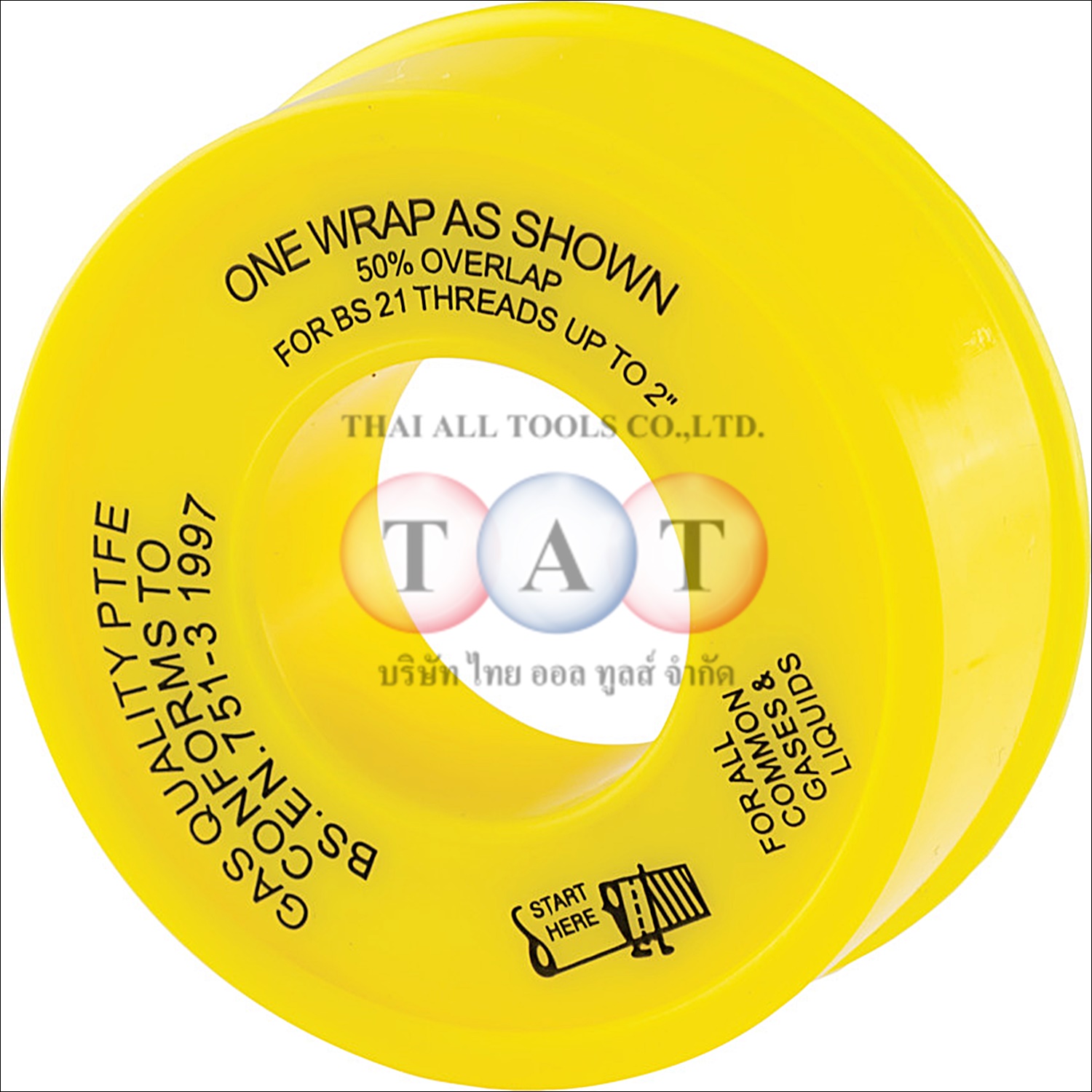 เทปพันเกลียว KENNEDY PTFE สำหรับงานแก๊ส สีขาว 12 มม. x 5 ม.