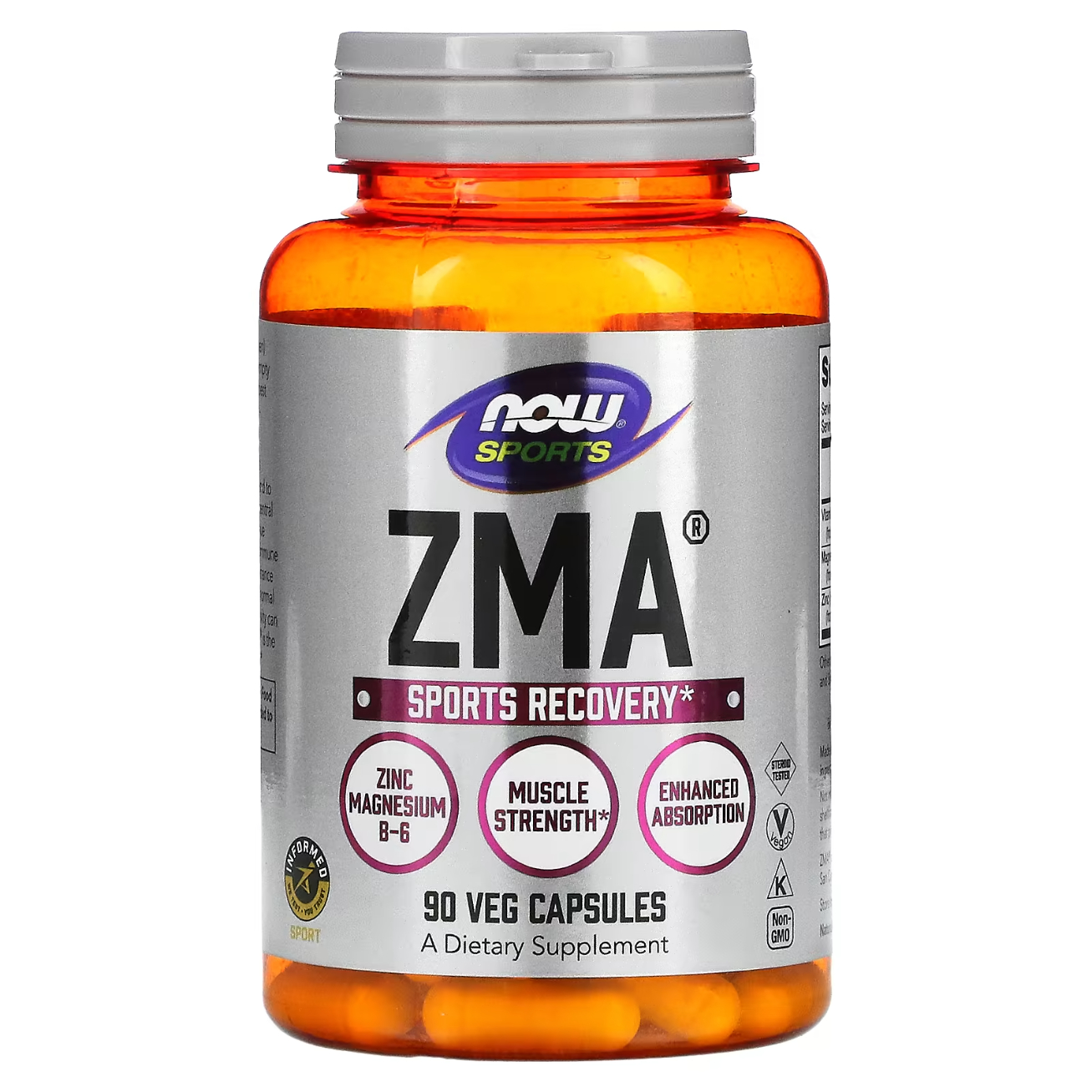 NOW Foods, Sports, ZMA, Sports Recovery, 90/180 Veg Capsules