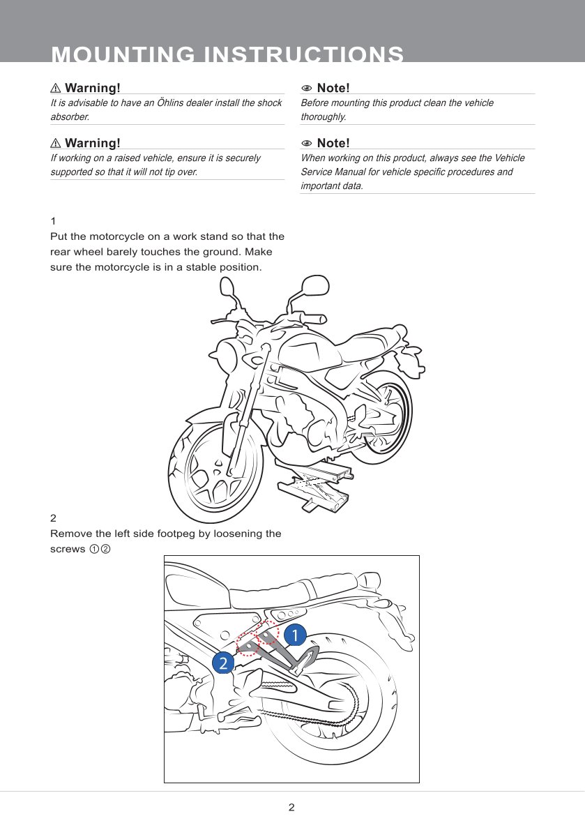 โช๊คหลังแต่ง Ohlins YA942 For Yamaha XSR 155 ปี 2019-2022