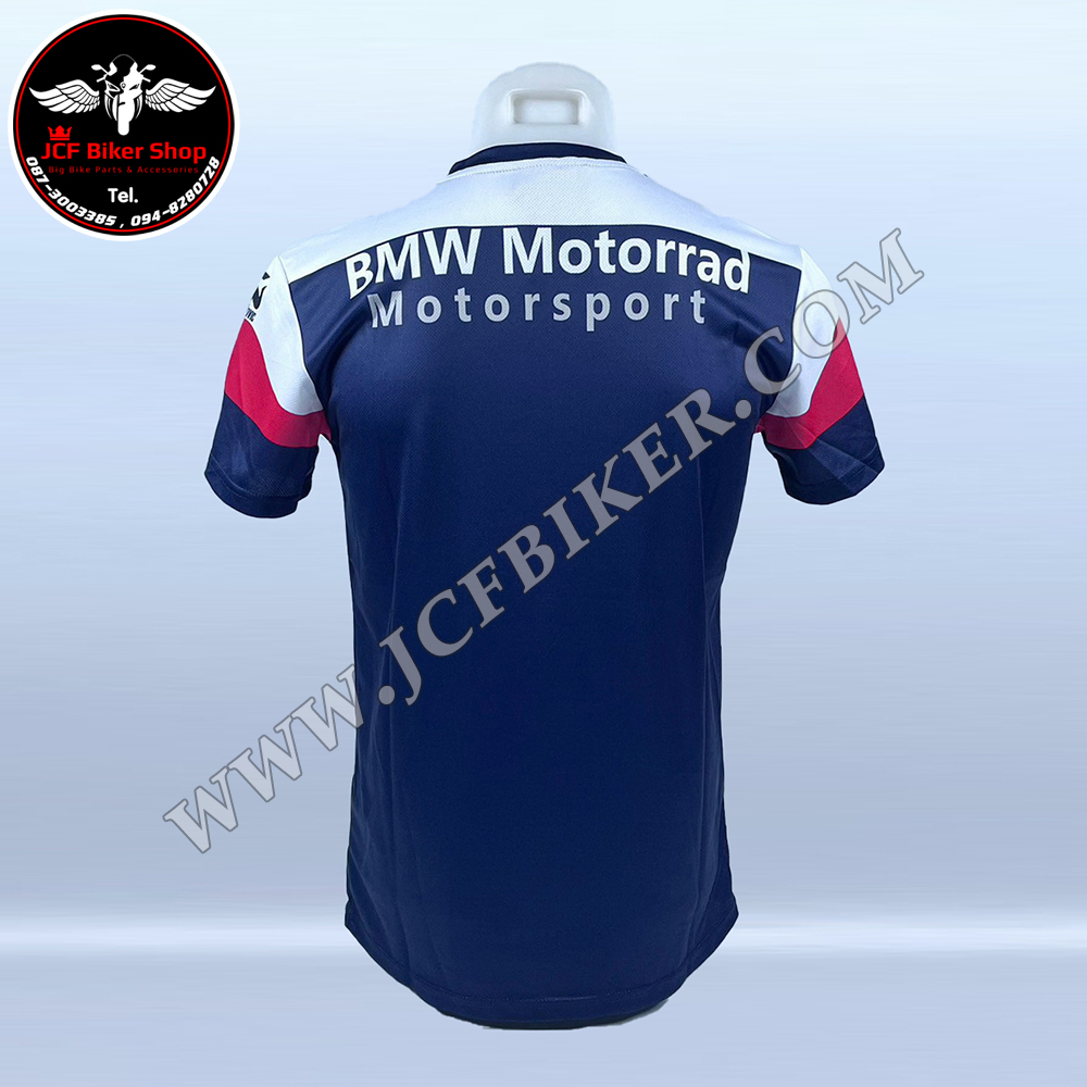 เสื้อยืดแขนสั้น BMW กลมไหล่ขาว T01 ผ้าแห้งเร็ว เนื้อผ้าไมโคไฟเบอร์ มีประสิทธิภาพในการซับเหงื่อสูง แห้งเร็ว