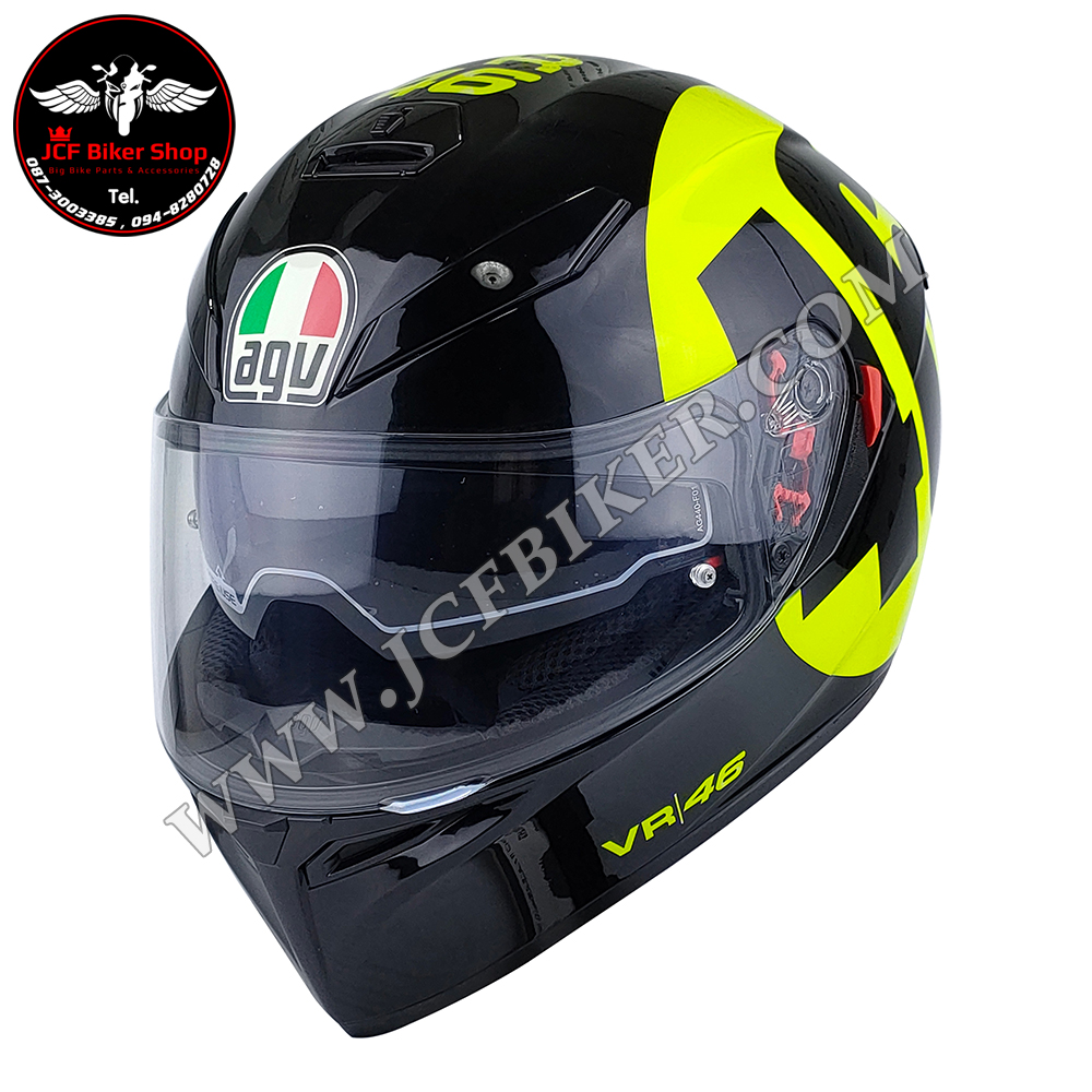 หมวกกันน็อค AGV K3-SV BOLLO 46 BLACK/YELLOW