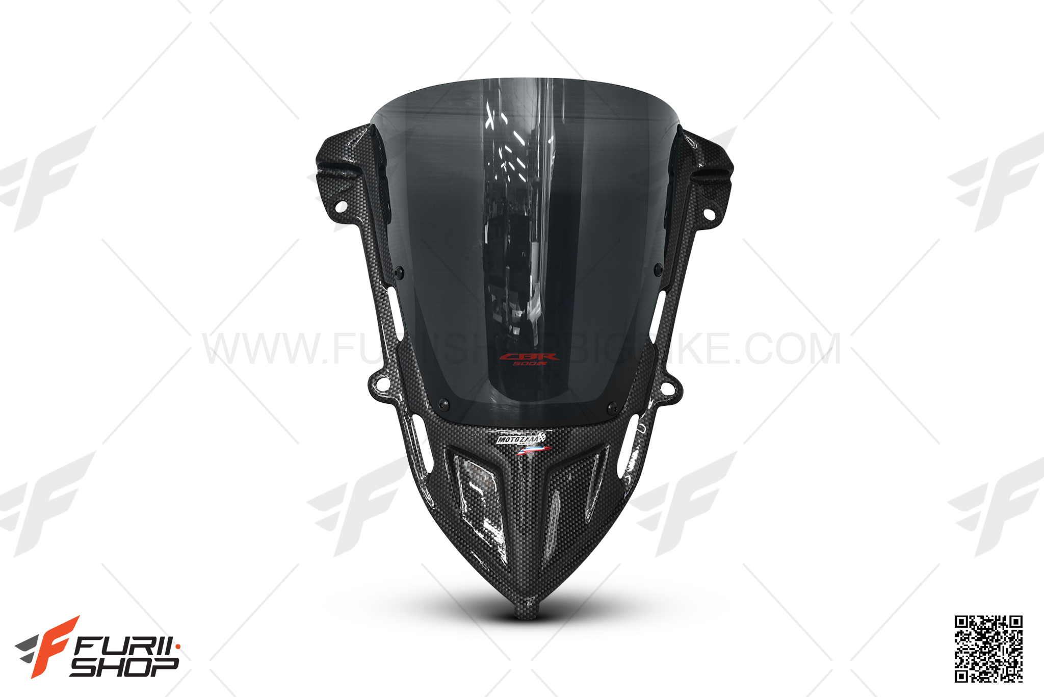 ชิวหน้า Motozaaa เคฟล่า/Smoke CBR500R 2019