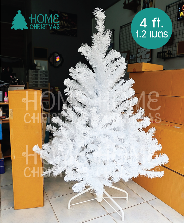 ต้นคริสต์มาส 4 ft. (1.2 m.) สีขาว