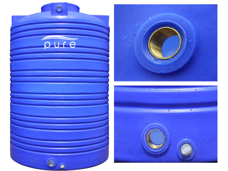 ถังเก็บน้ำสีฟ้า 3000 ลิตร ยี่ห้อ PURE