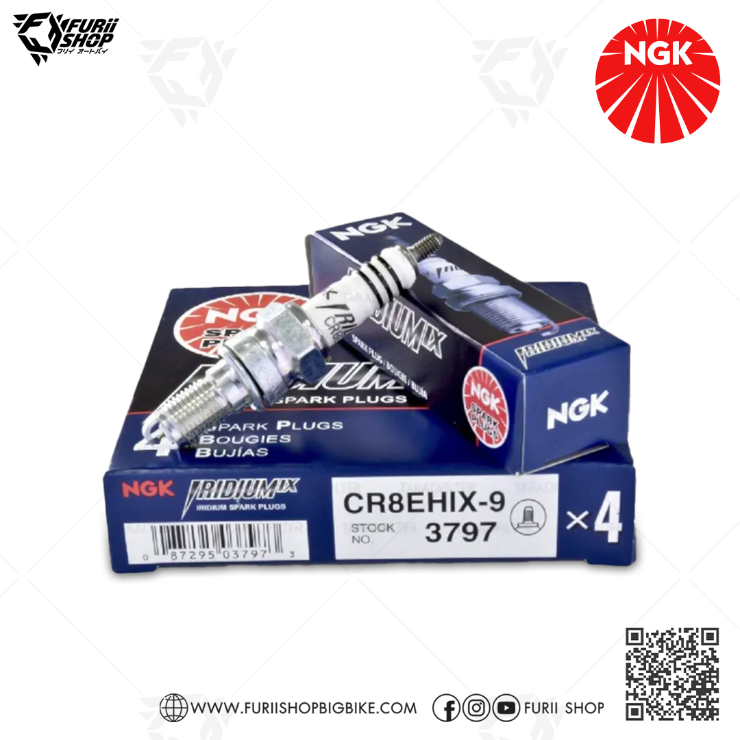 หัวเทียน NGK CR8EHIX-9 ขั้ว Iridium : for CB400 (1 หัว)