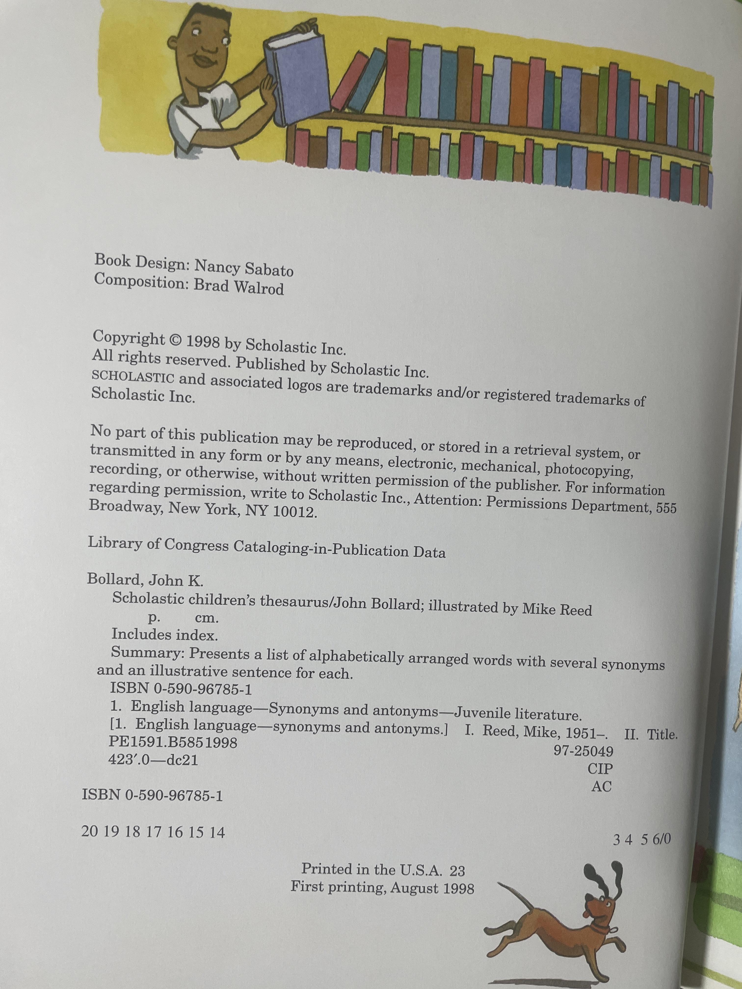 Scholastic Children’s Thesaurus. John K. Bollard 4 กก.