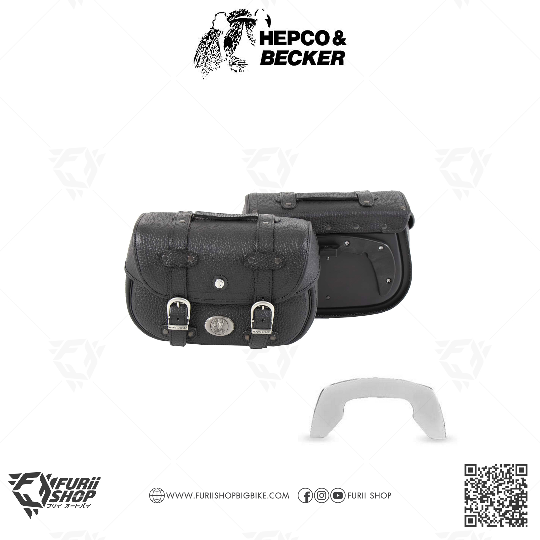 กระเป๋าข้าง HEPCO & BECKER : Liberty BigC-Bow Side Bag 28 Liters/Pair Black