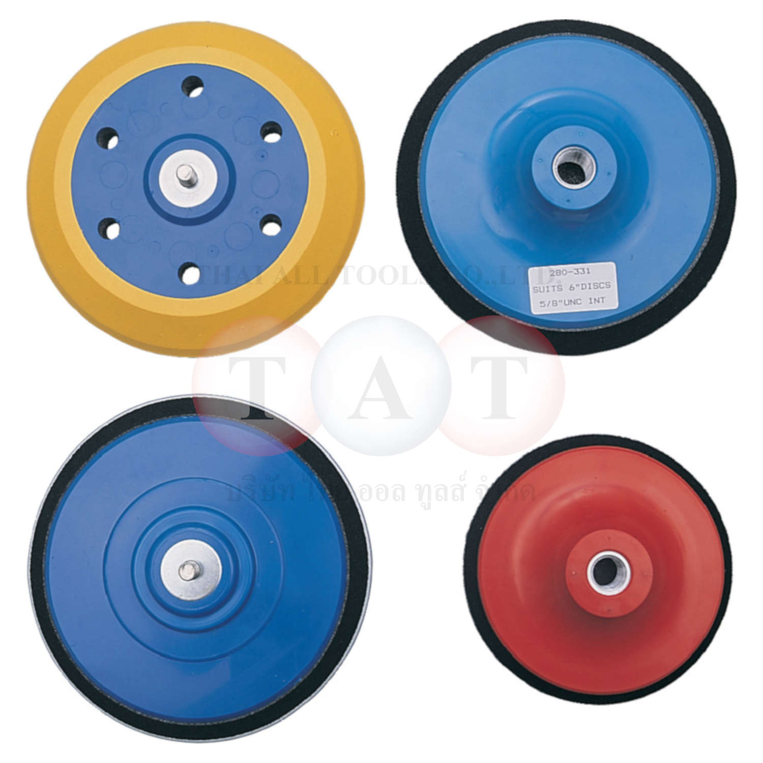 Kennedy.150mm HOOK-N-LOOP BACKING PAD 5/8" UNC FEMALE