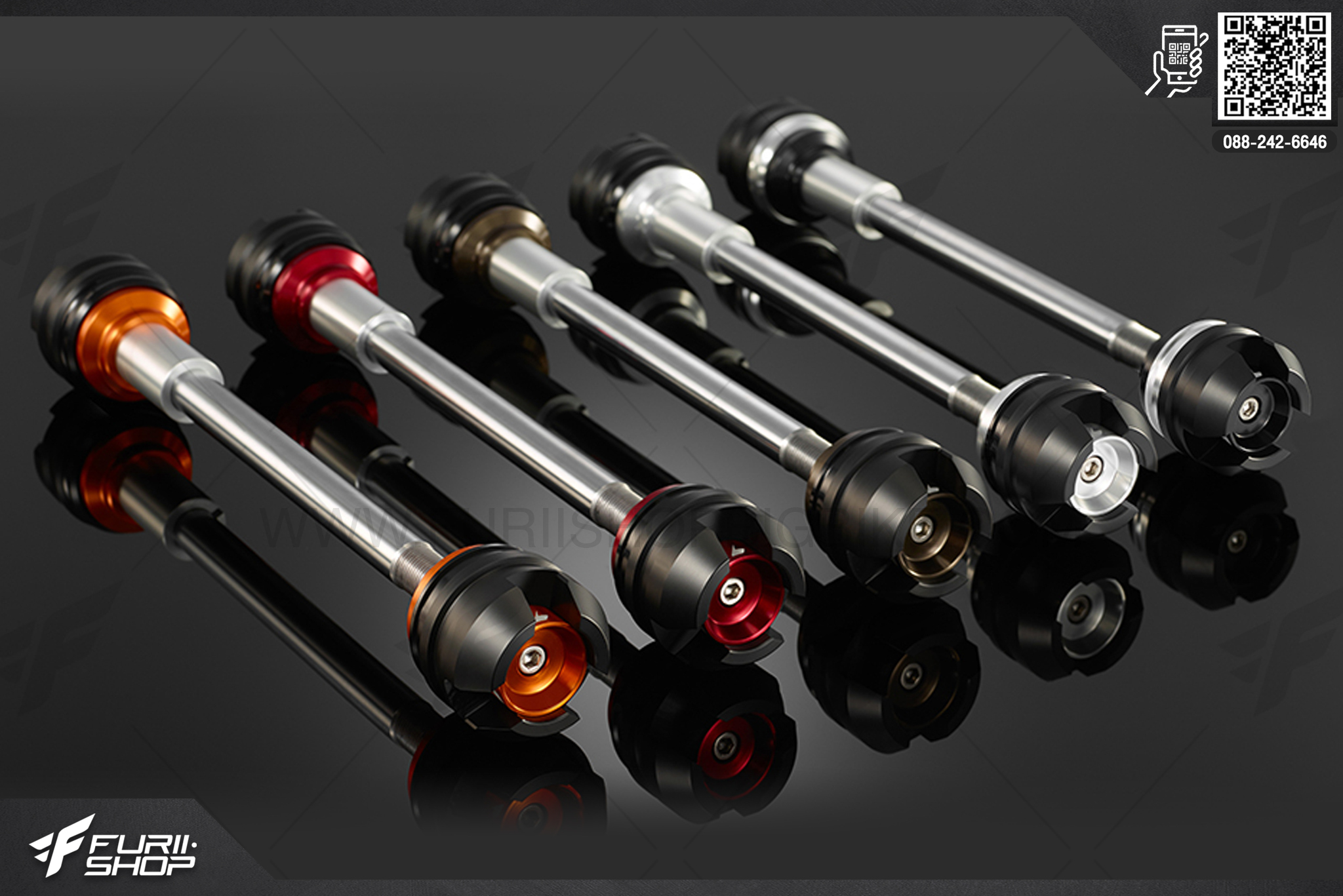 ชุดกันล้มล้อหน้า (Front Wheel Axel Protection) Bikers สำหรับ ฮอนด้า Honda Forza 300 (2013-2017)