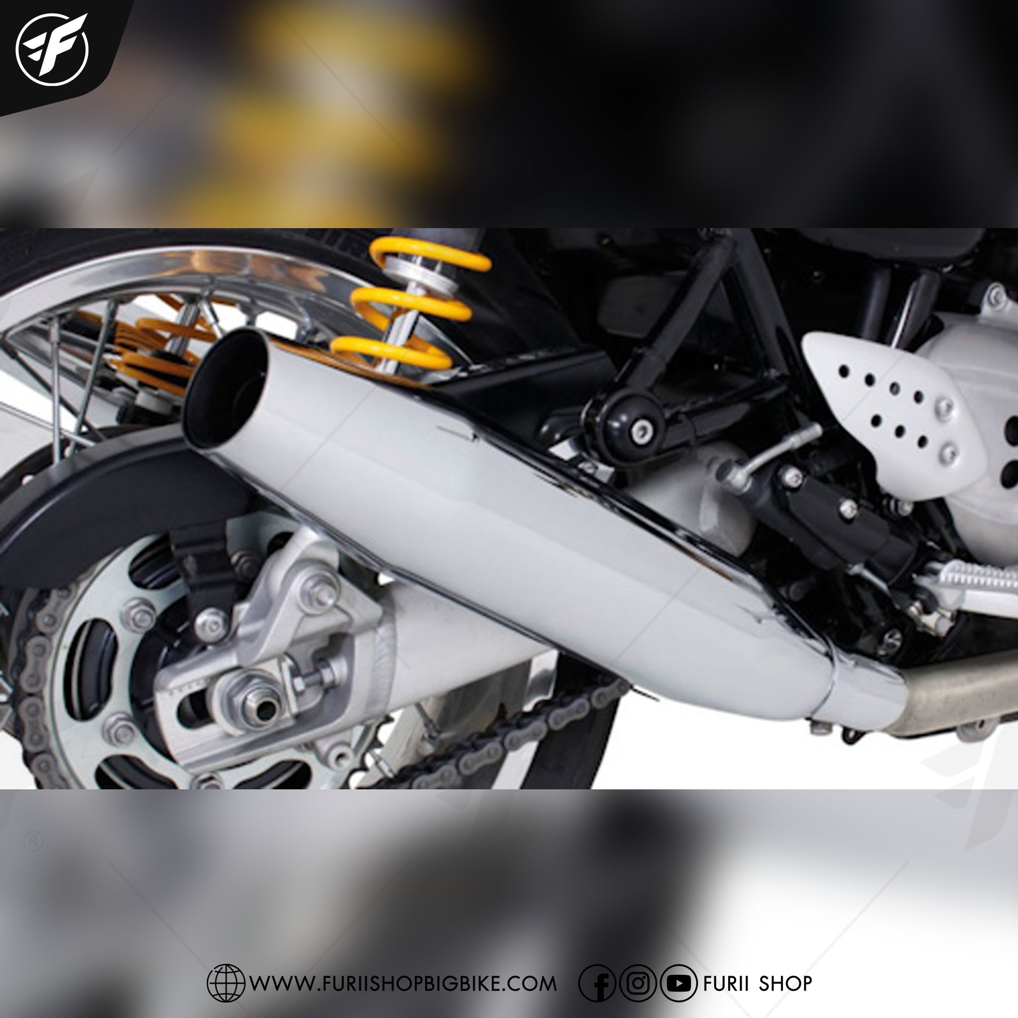ท่อ REMUS SLIP ON CHROME FOR Triumph Speed Twin 1200 2019-2020