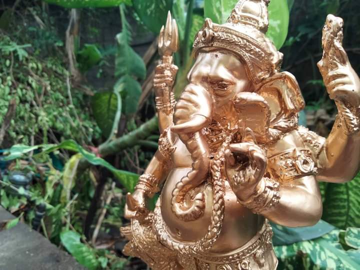 พระพิฆเนศร ปางเจริญโภคทรัพย์ องค์สีทองคำอำพัน ยิ่งเสริมอำนาจและบารมีครับ...