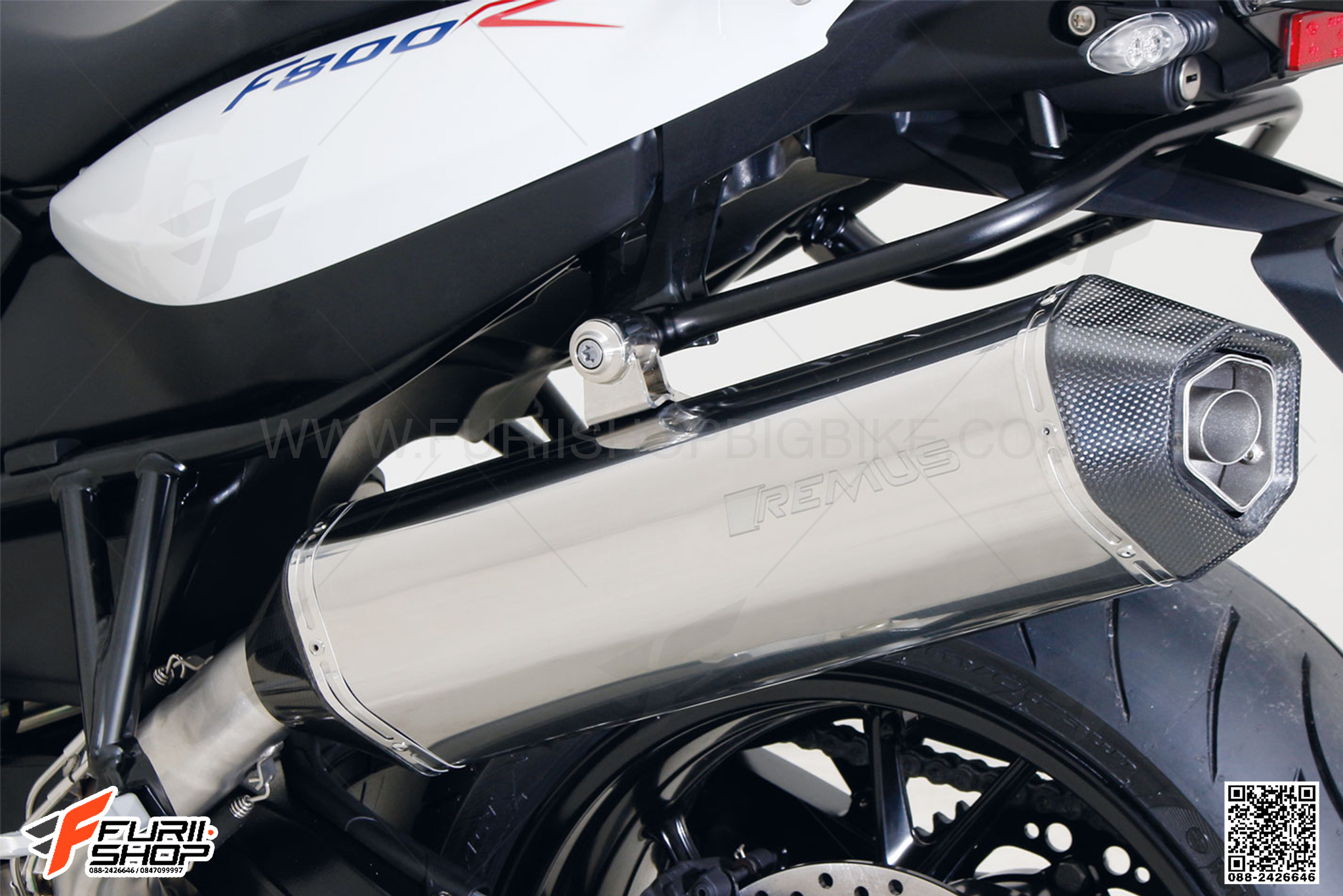 ท่อมอเตอร์ไซค์ REMUS TITANIUM SLIP-ON FOR BMW F800R ท่อแต่ง ท่อสูตร ท่อบิ๊กไบค์ ท่อBigbike ท่อไอเสีย