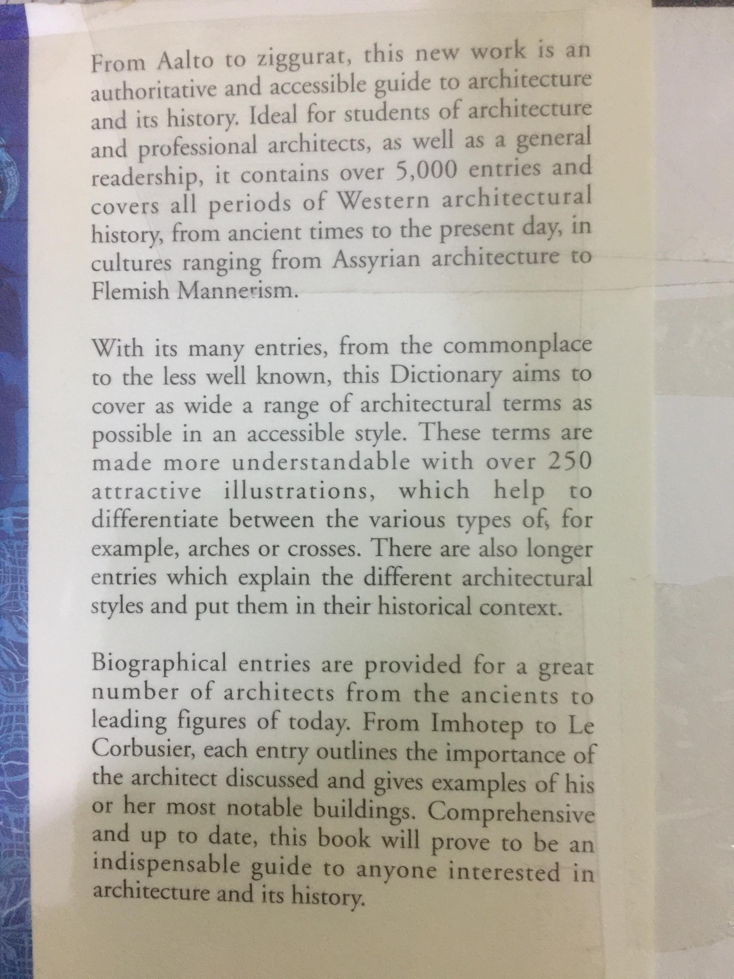 OXFORD DICTIONARY OF ARCHITECTURE 0 กก.