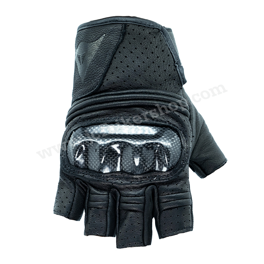 ถุงมือมอไซค์ ถุงมือมอเตอร์ไซค์ ถุงมือขับมอเตอร์ไซค์ DaInEsE (ครึ่งนิ้ว) หนัง การ์ดเคฟล่า