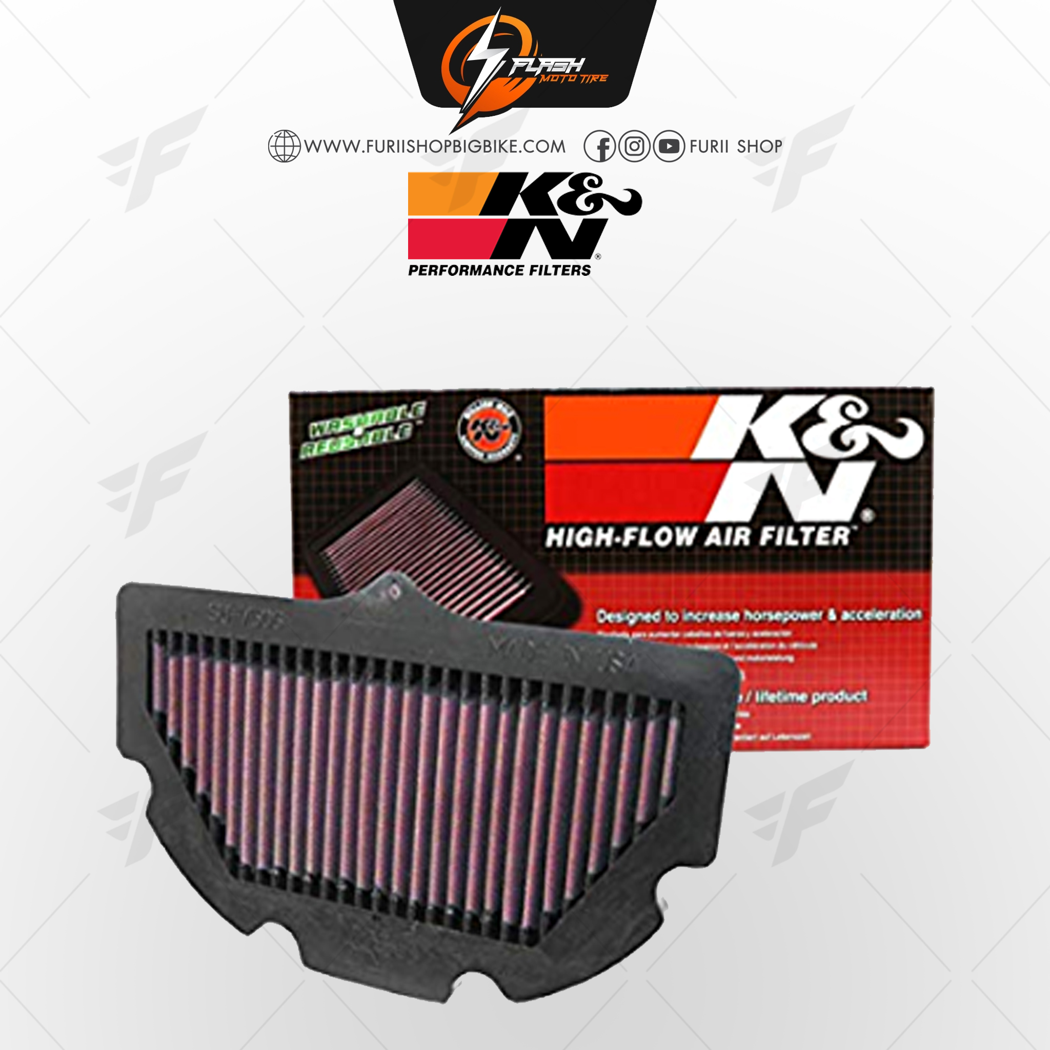 กรองอากาศ K&N สำหรับ SUZUKI