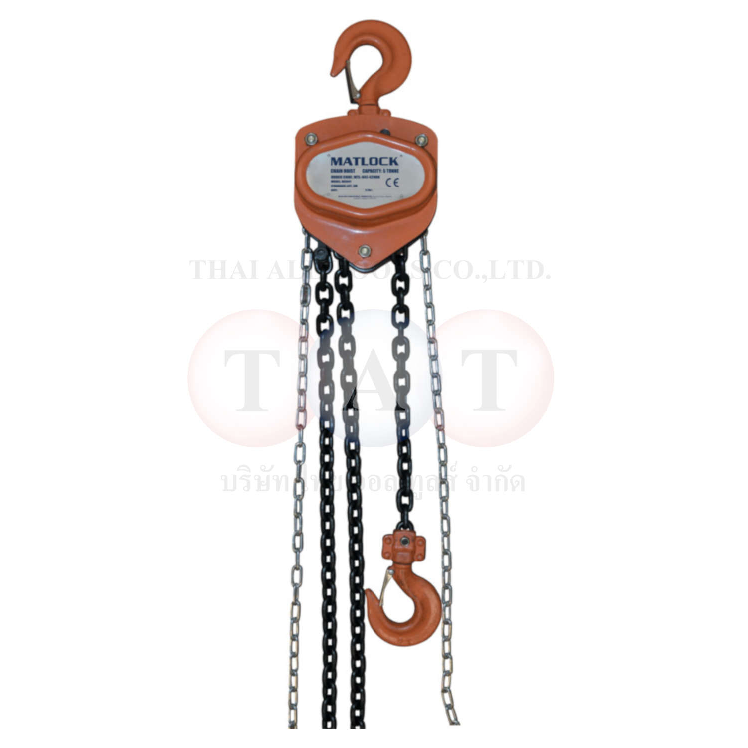 Matlock.5.0 TON 3MTR HAND CHAIN HOIST C/W OVERLOAD BRAKE