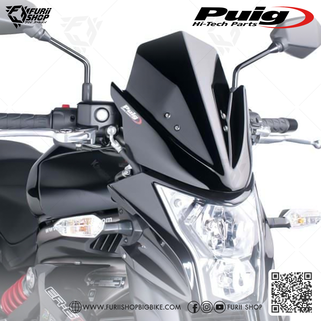 ชิลด์หน้า Puig Windshield : for Kawasaki ER6N 2012-2016