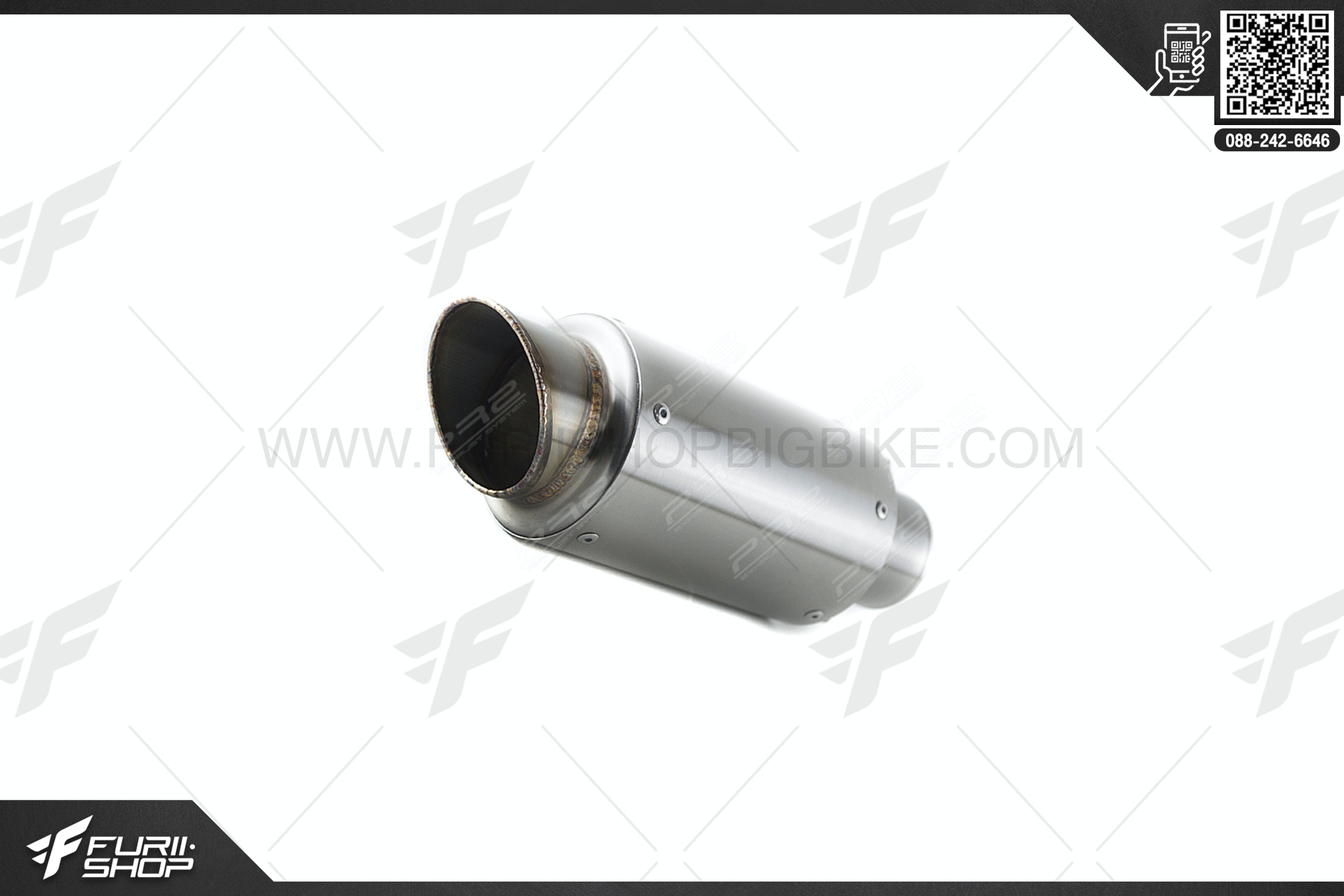 ท่อไอเสีย มอเตอร์ไซค์ PR2 RF-G STAINLESS FOR YAMAHA M-SLAZ 2015+