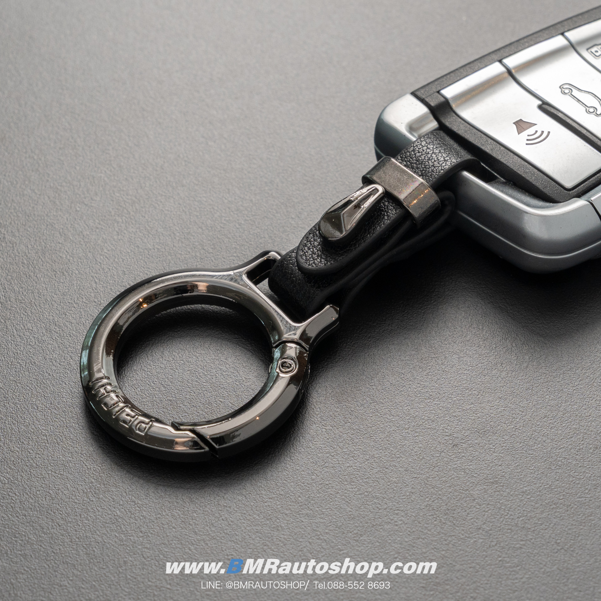พวงกุญแจรถยนต์ BMW รุ่น AC228 สี Black Chrome