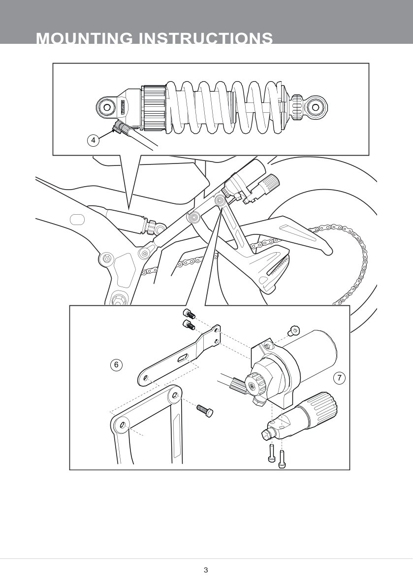 โช๊คหลังแต่ง Ohlins YA583 For Yamaha Tracer 9 ปี 2021-2024