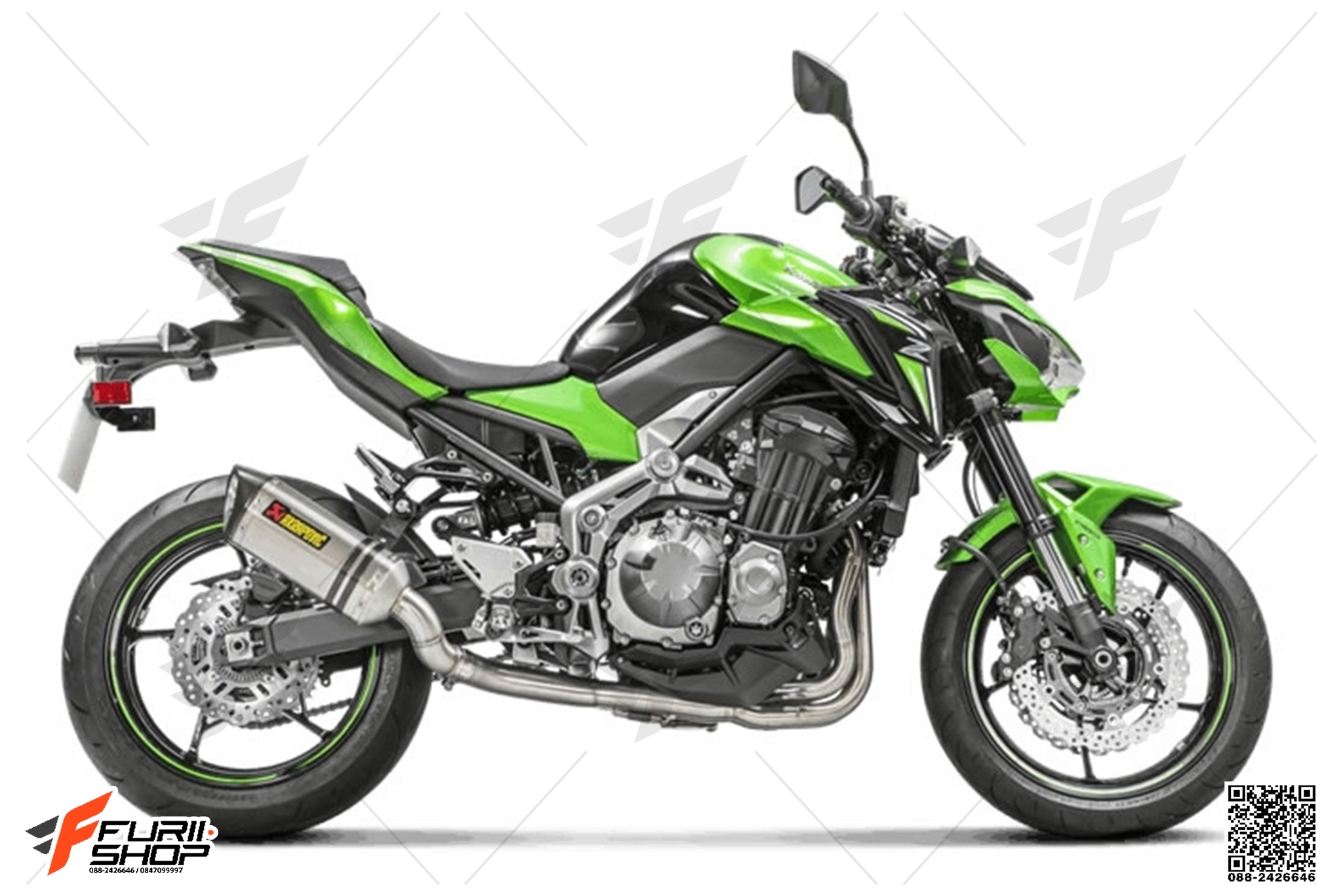 ท่อมอเตอร์ไซค์ AKRAPOVIC SLIP-ON TITANIUM FOR KAWASAKI Z900 ท่อแต่ง ท่อสูตร ท่อบิ๊กไบค์ ท่อBigbike ท่อไอเสีย เอ็กพอร์ต