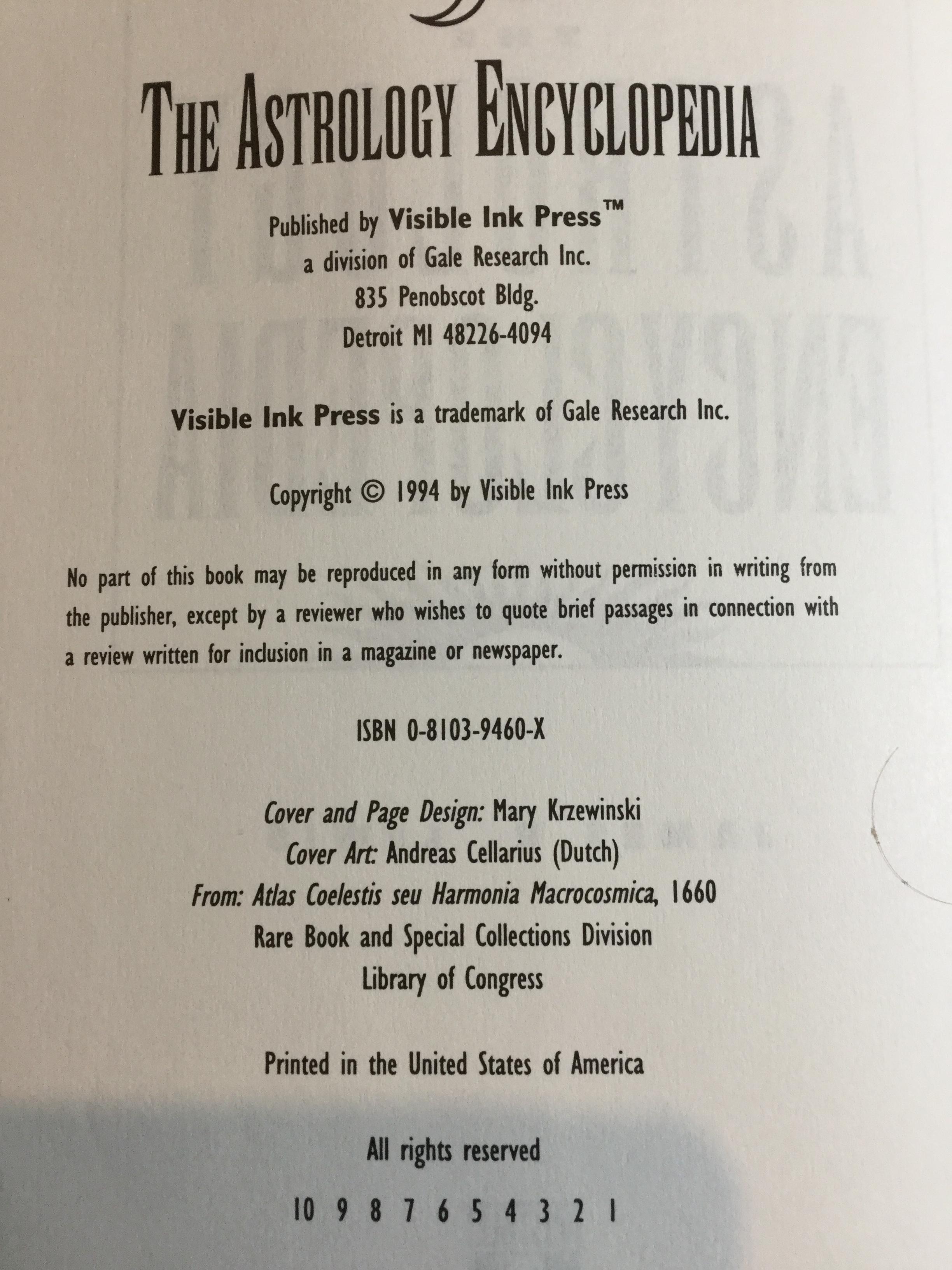 ASTROLOGY ENCYCLOPEDIA. ผู้เขียน James R.Lewis 0 กก.