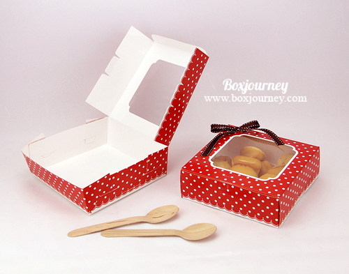 กล่องชิฟฟ่อน จุดแดง