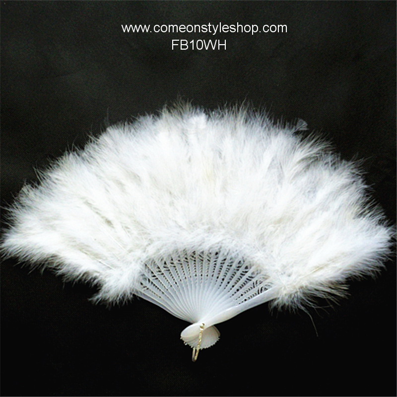 พัดขนนก วินเทจ แกสบี้ Hand Fan Feather