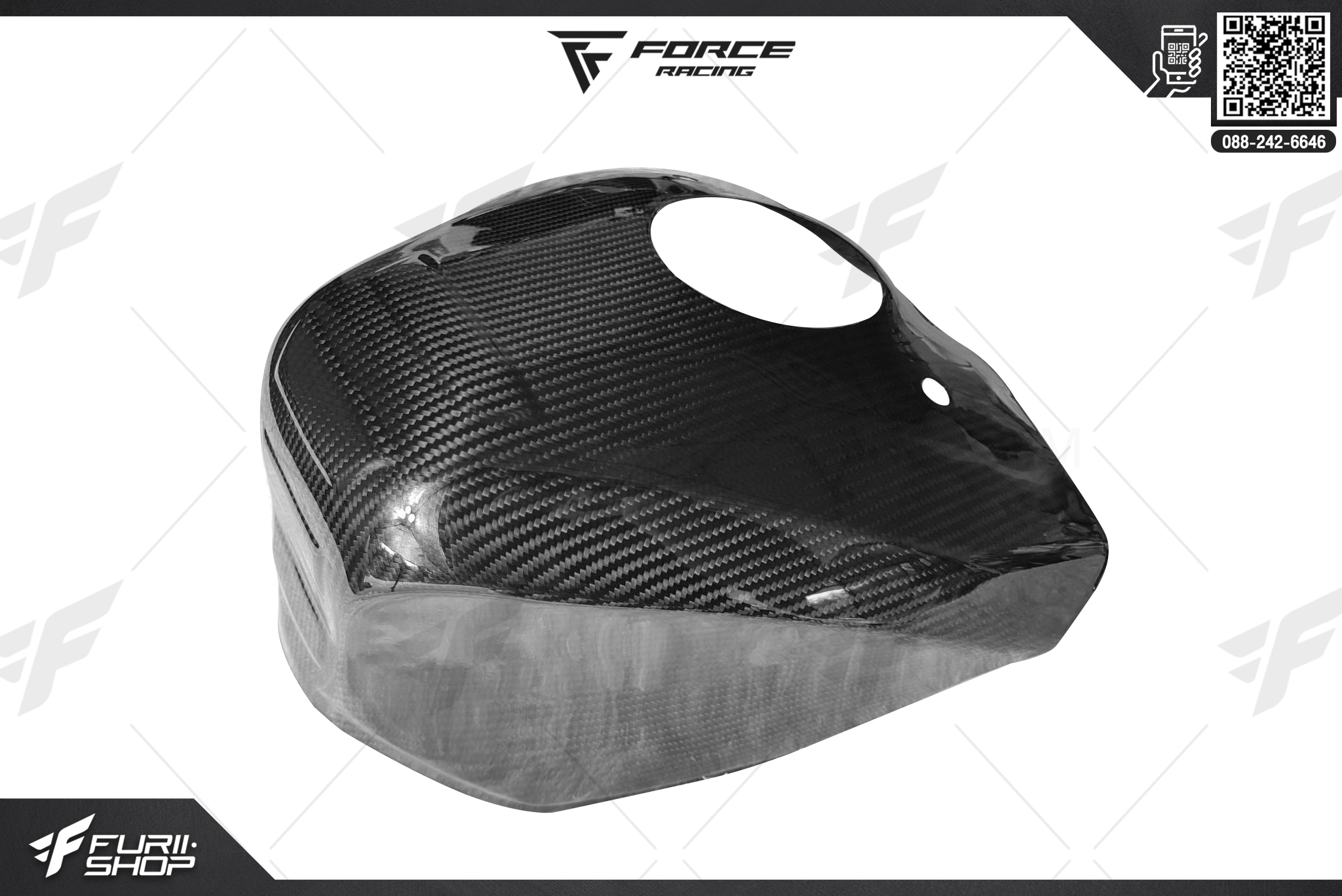 การ์ดถังเพรียวคาร์บอน (ทรง GP) Force Racing For BMW S1000RR, S1000R 2019