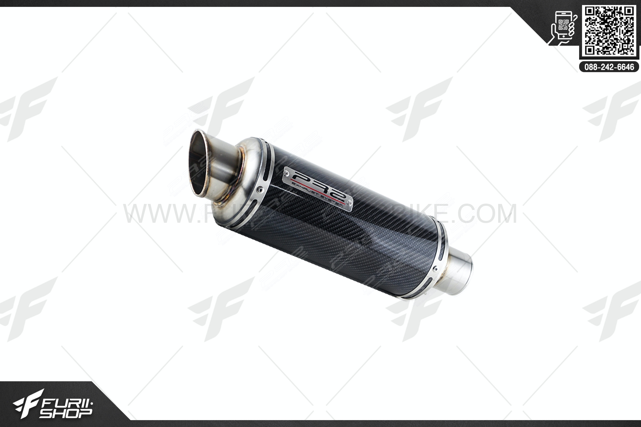 ท่อไอเสีย มอเตอร์ไซค์ PR2 GP2 KEVLAR FOR YAMAHA M-SLAZ 2015+