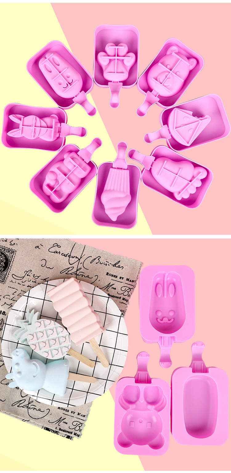 แม่พิพม์วุ้น พิมพ์ซิลิโคน ไอศครีม ฟรีไม้5 อัน เลือกแบบ