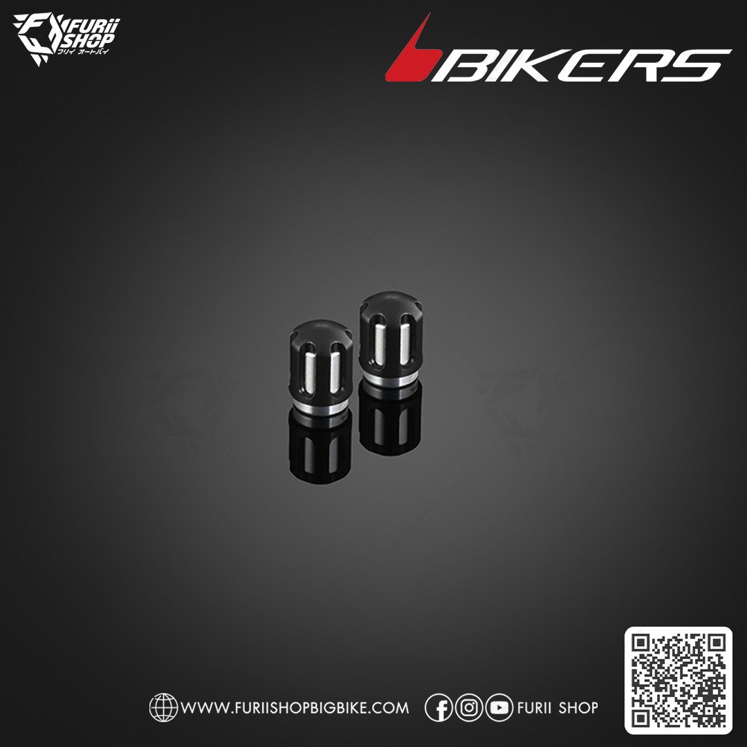 จุกลมอลูมิเนียม รุ่นพรีเมียม (คู่) (C0950) Bikers Premium Aluminum Tire Valve Caps : for Yamaha YZF-R3 2015-2018