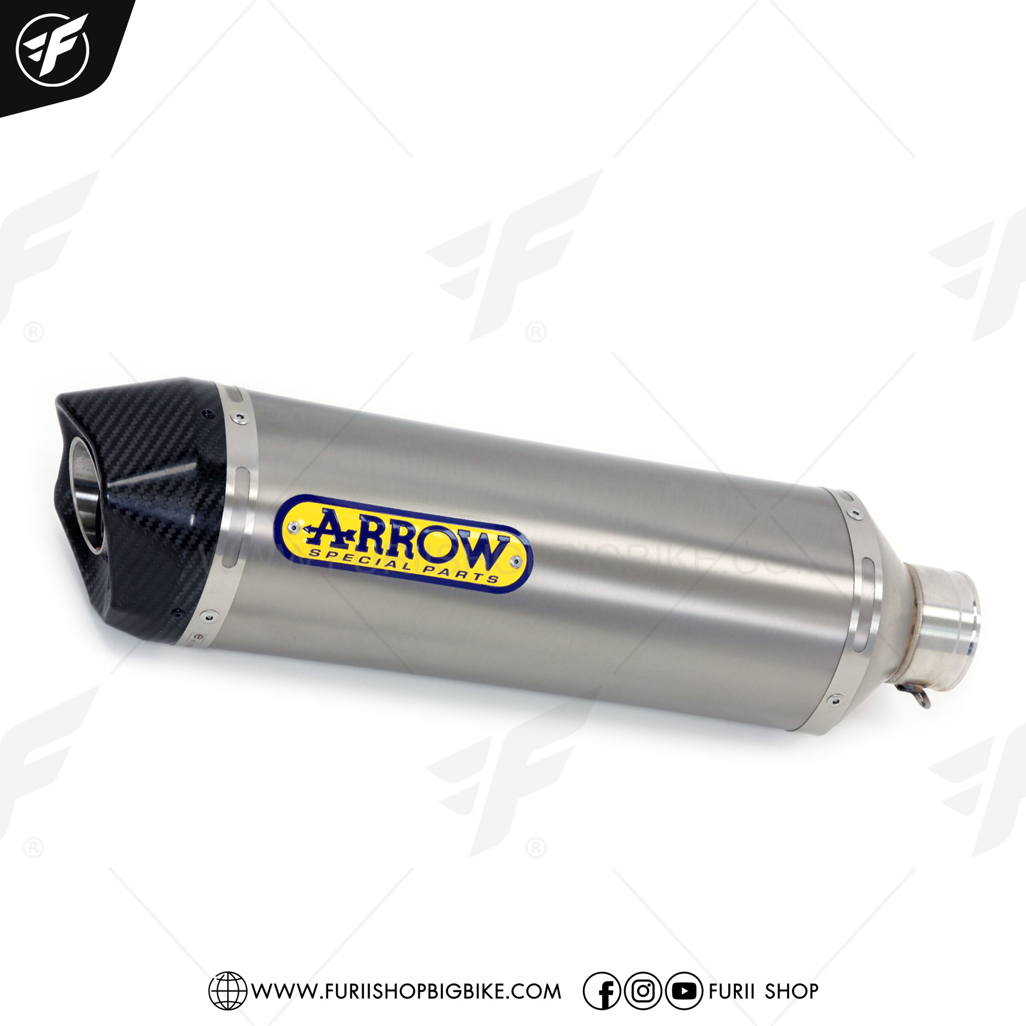 ท่อ ARROW SLIP ON TITANIUM CARBON FOR Honda Africa Twin 2016-2019 (Included DCT)