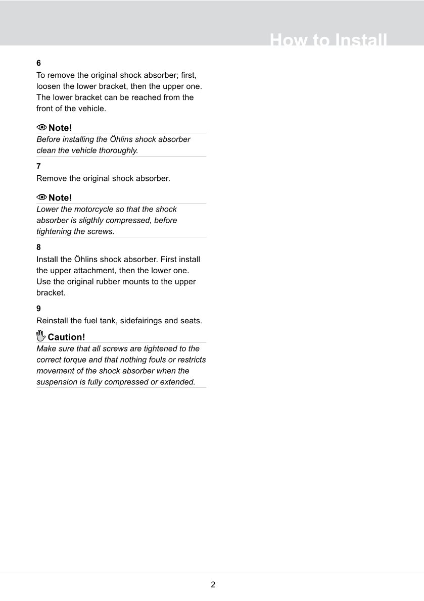 โช๊คหลังแต่ง Ohlins BM509 For BMW R 1200 GS ปี 2004-2012