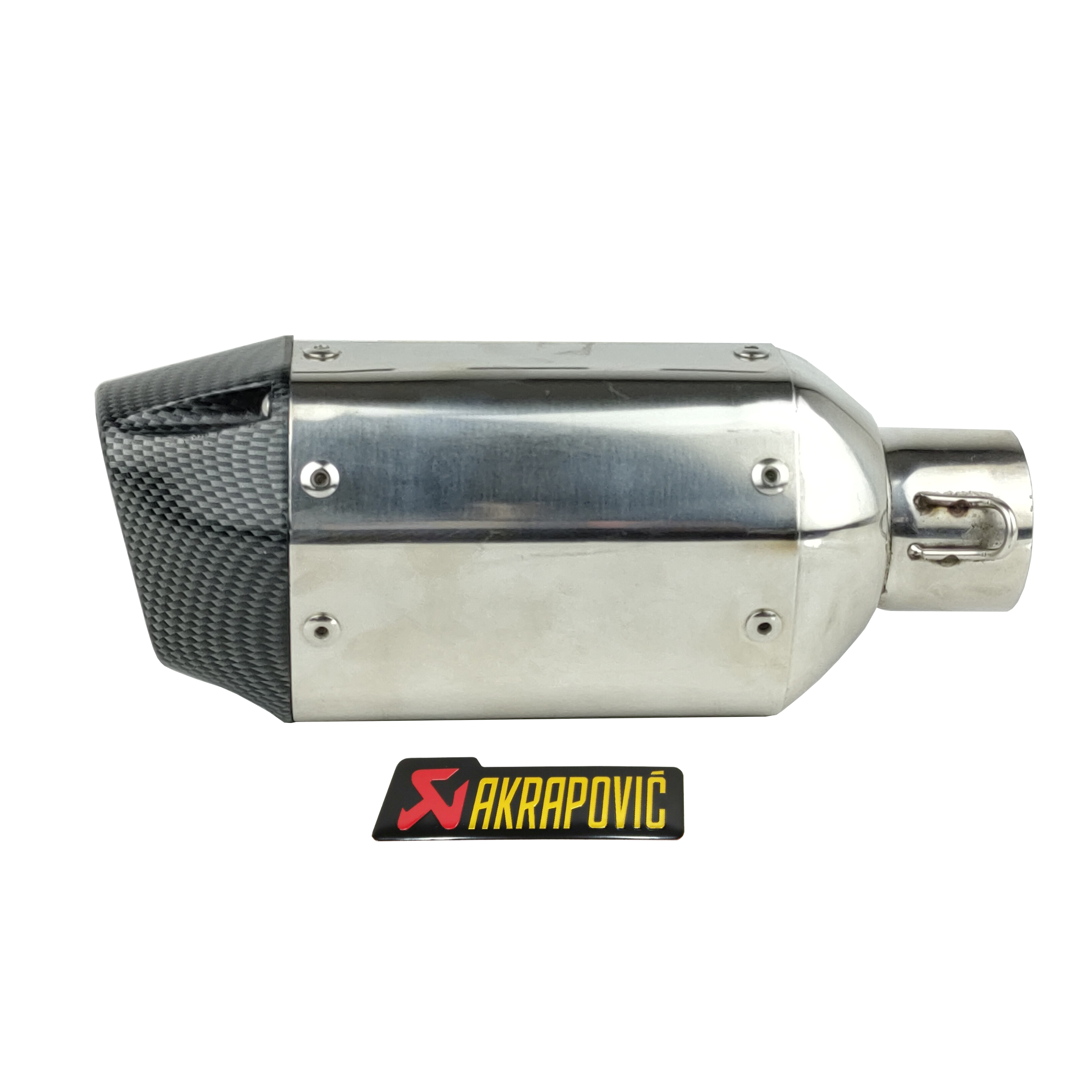 ปลายท่อสูตร ปลายท่อแต่ง Akrapovic สวมคอ 2 นิ้ว ยาว 10 นิ้ว ปลายเคฟล่า (ตำหนิ)