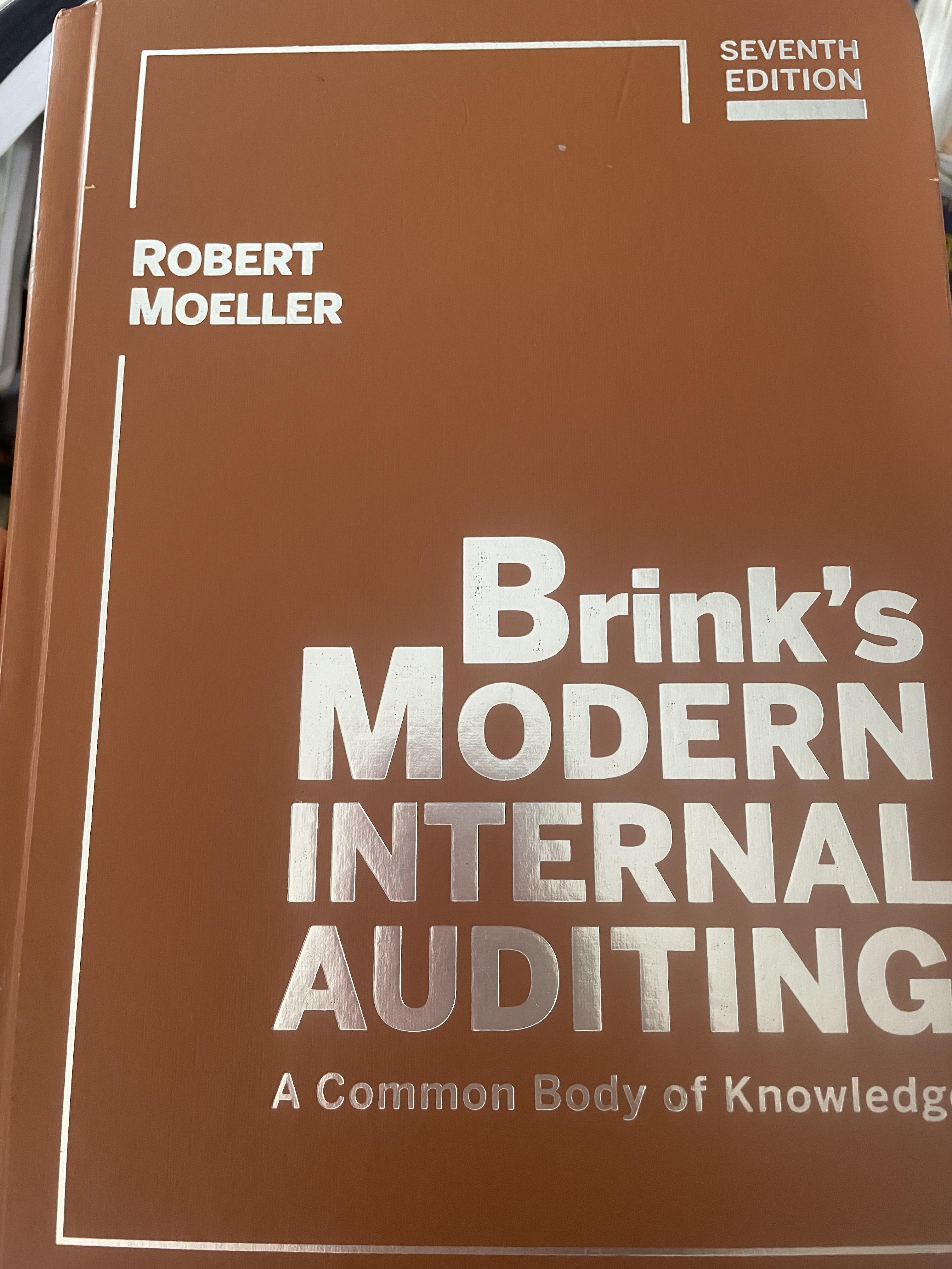 Brink’s Modern Internal Audit. A Common Body of Knowledge. By Robert Moeller 7,500 กรัม