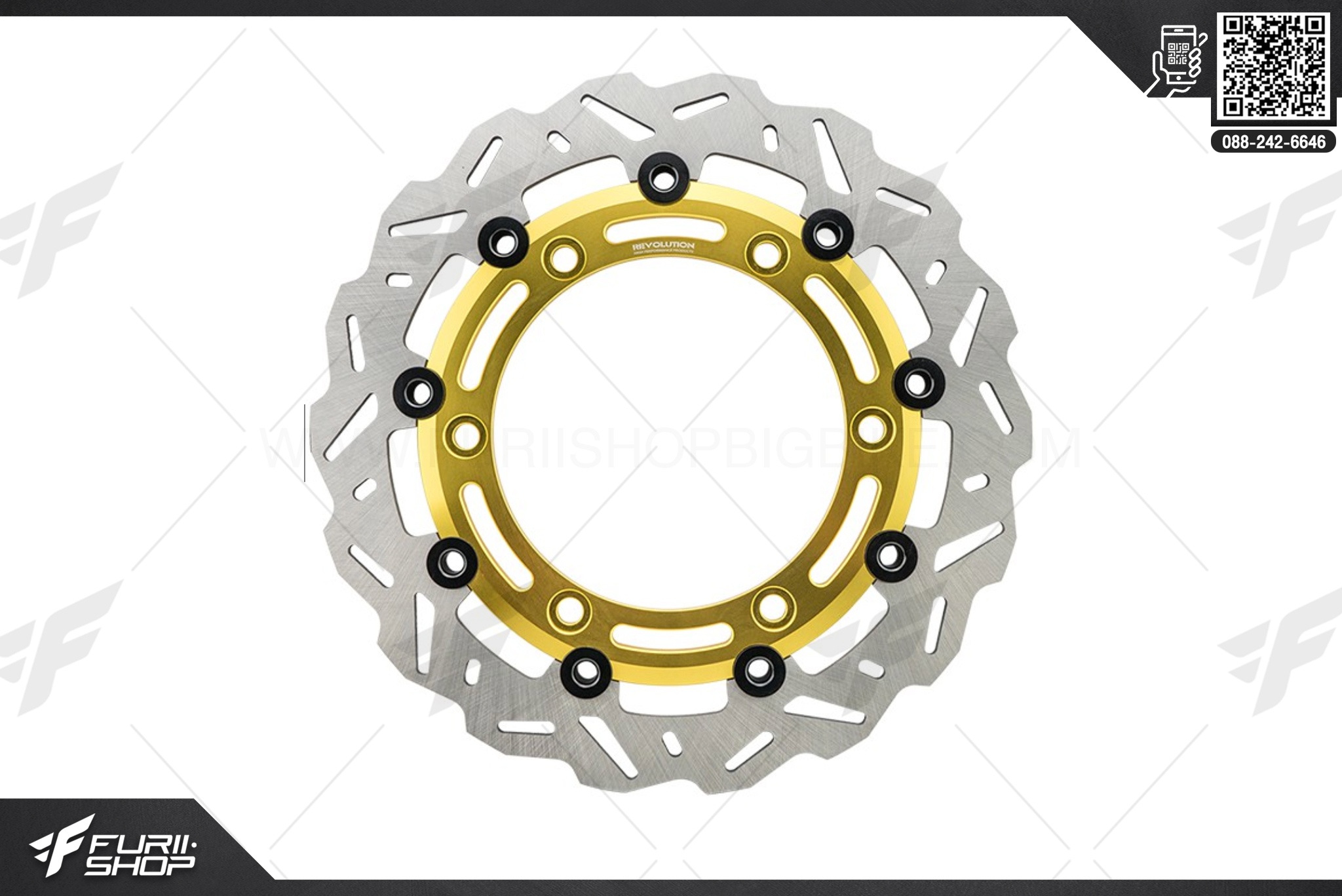 จานดิสเบรคหน้า+ขาจับ Revolution For Honda Forza350 2020