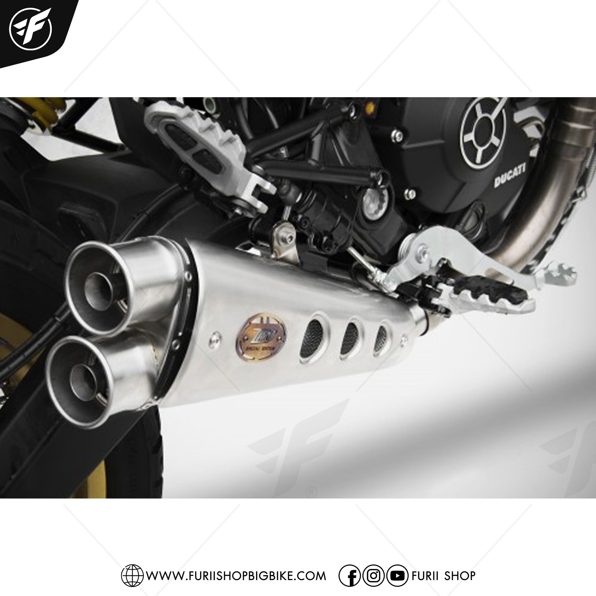ท่อ ZARD SLIP ON SPECIAL For Ducati Scramble800 Desert Sled 2017-2020