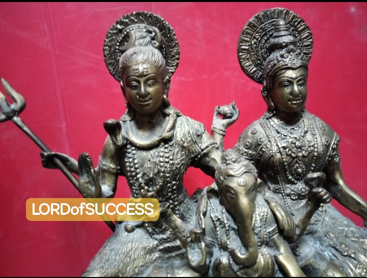 งานทองเหลือง ครอบครัวพระศิวะ สูง 9.5 นิ้ว